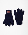 Fijngebreide handschoenen - in donkerblauw - JBC
