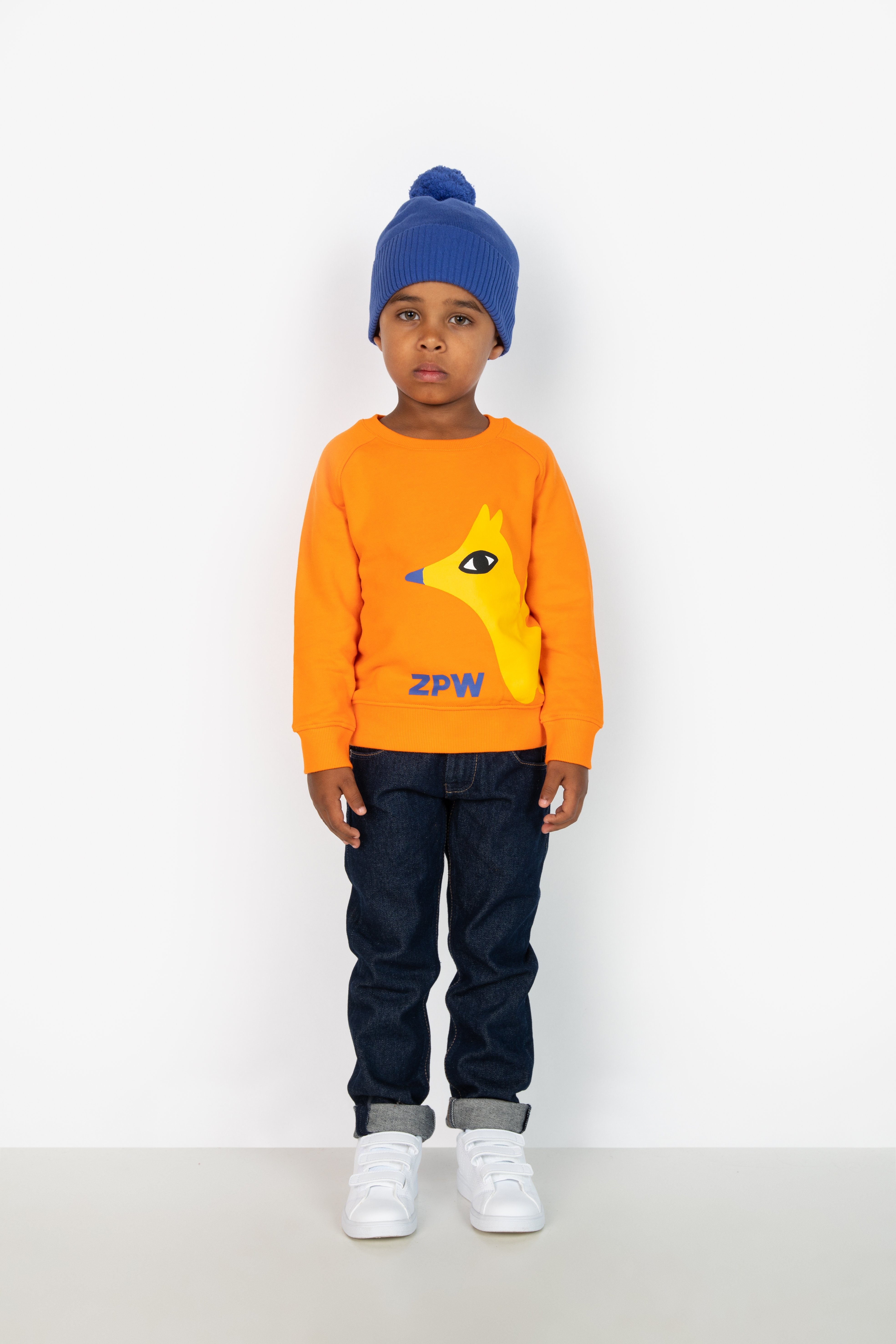 Oranje sweater - met print, ZulupaPUWA - Zulu Papuwa