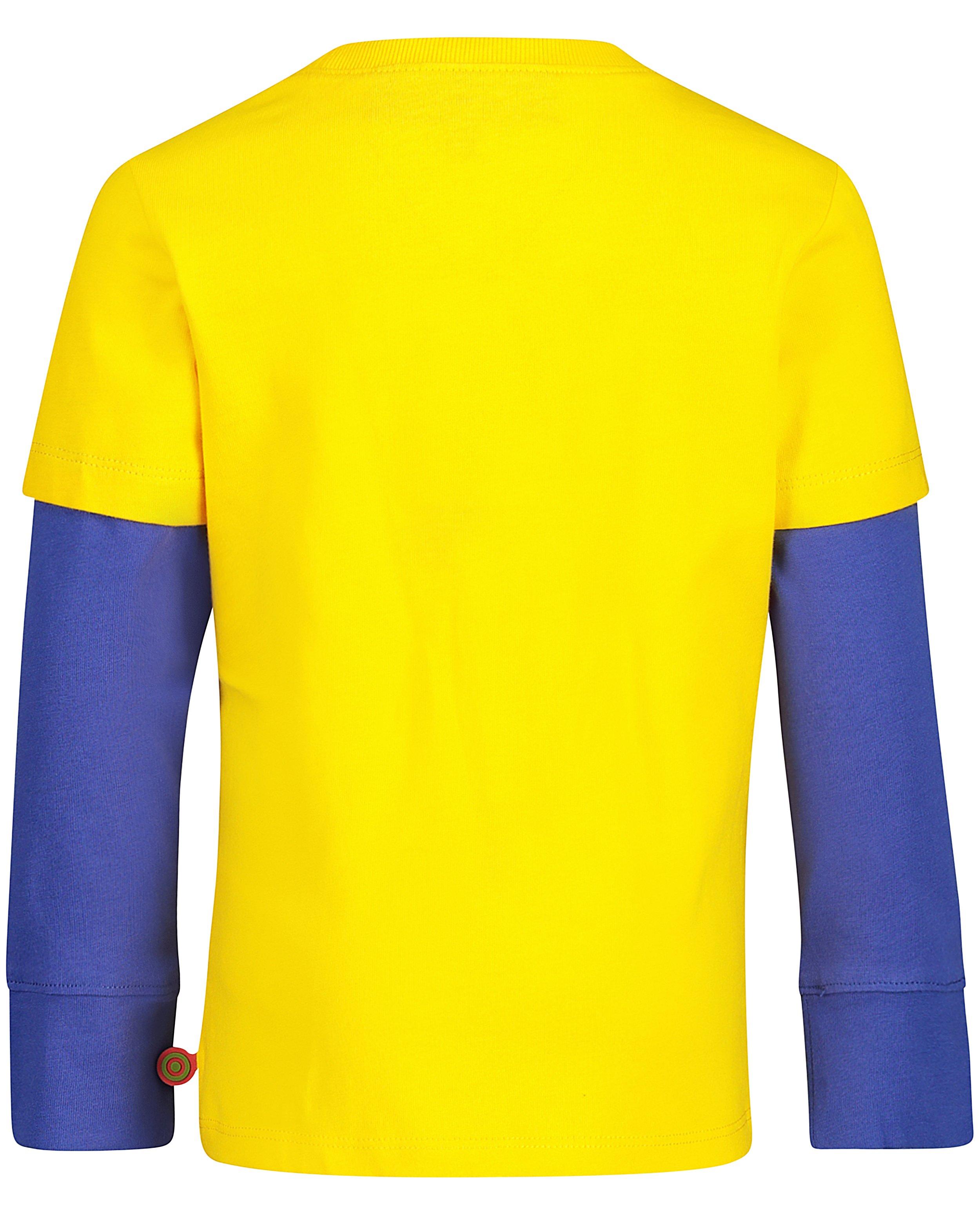 T-shirts - Geel-blauwe longsleeve