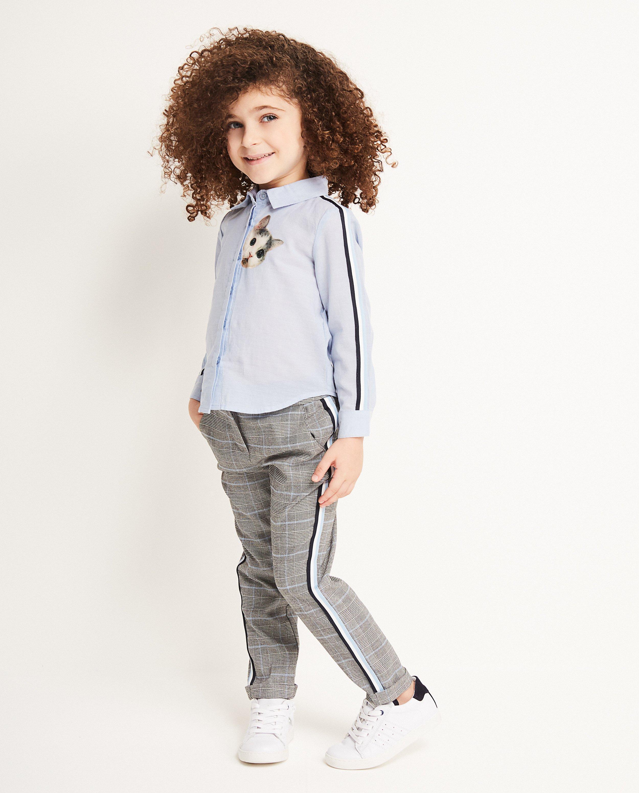 Pantalon noir et blanc - carreaux prince-de-Galles - JBC