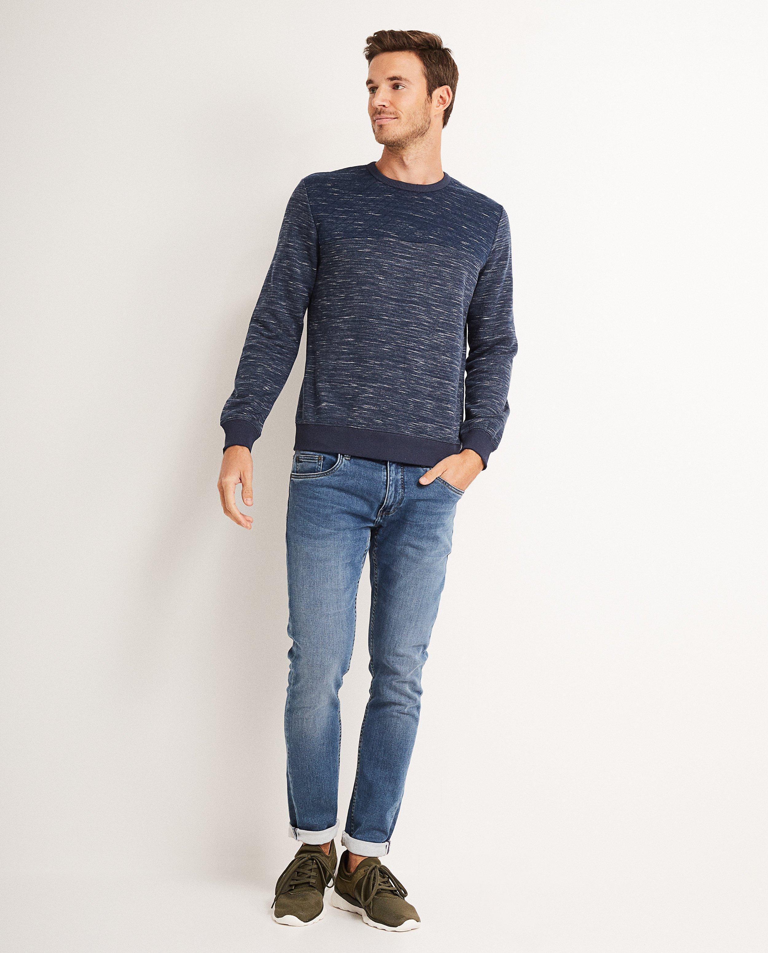 Sweater - in gemêleerd blauw - JBC