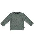 Teal sweater met print - Bumba - Bumba