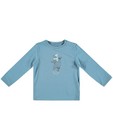 T-shirt à manches longues - bleu ciel, imprimé d’ours - JBC