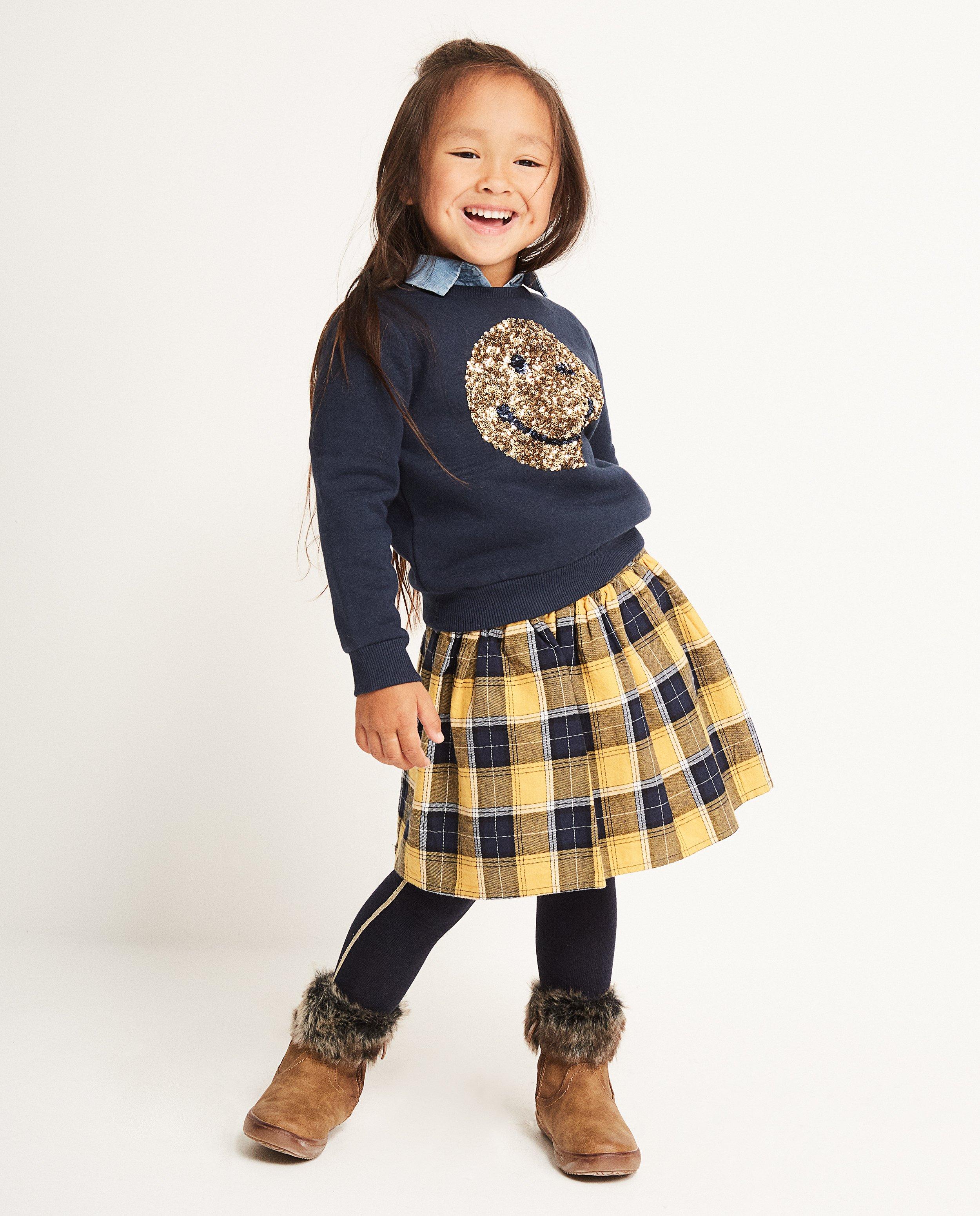 Geruite rok - Product Detail - donkergeel - afbeelding nummer 1