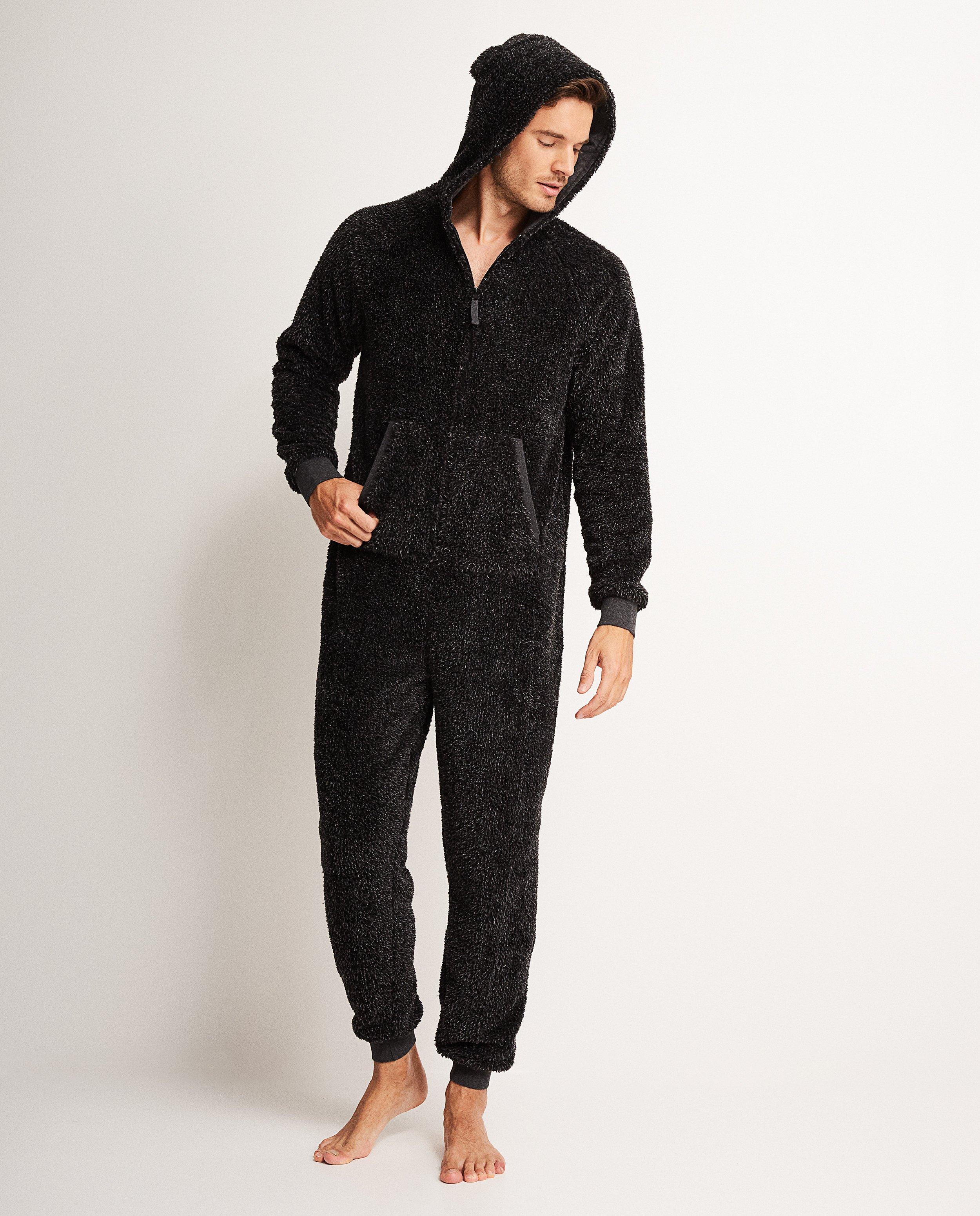 Donkergrijze onesie - met berenoortjes, #familystoriesJBC - JBC