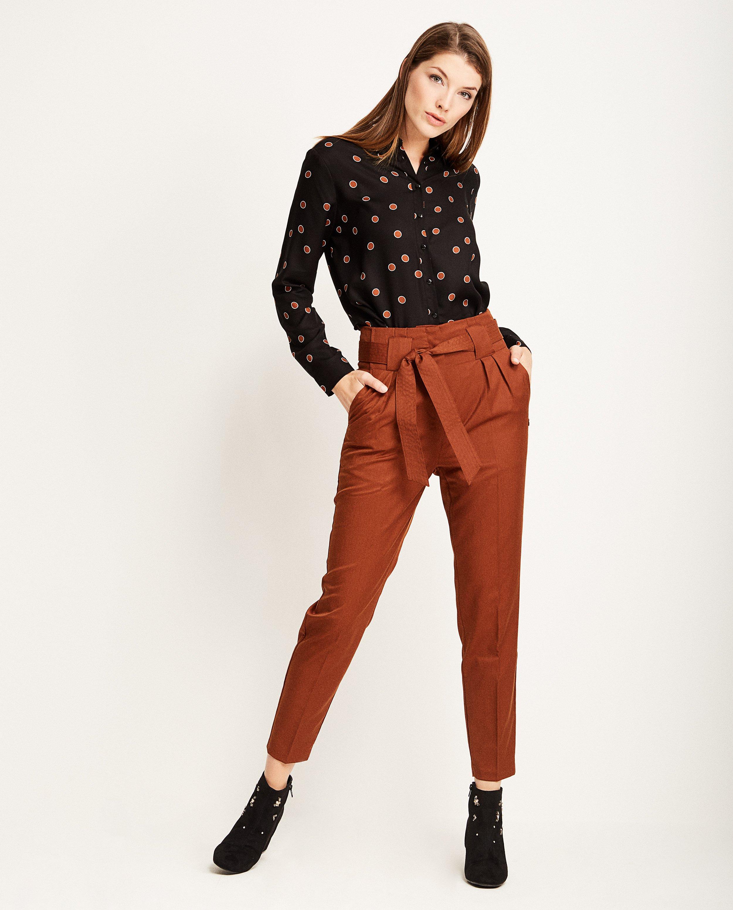 Paperbag waist broek - Sora - Sora