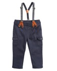 Pantalon cargo bleu nuit - avec des bretelles - JBC