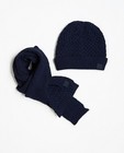 Écharpe et bonnet - bleu foncé - JBC