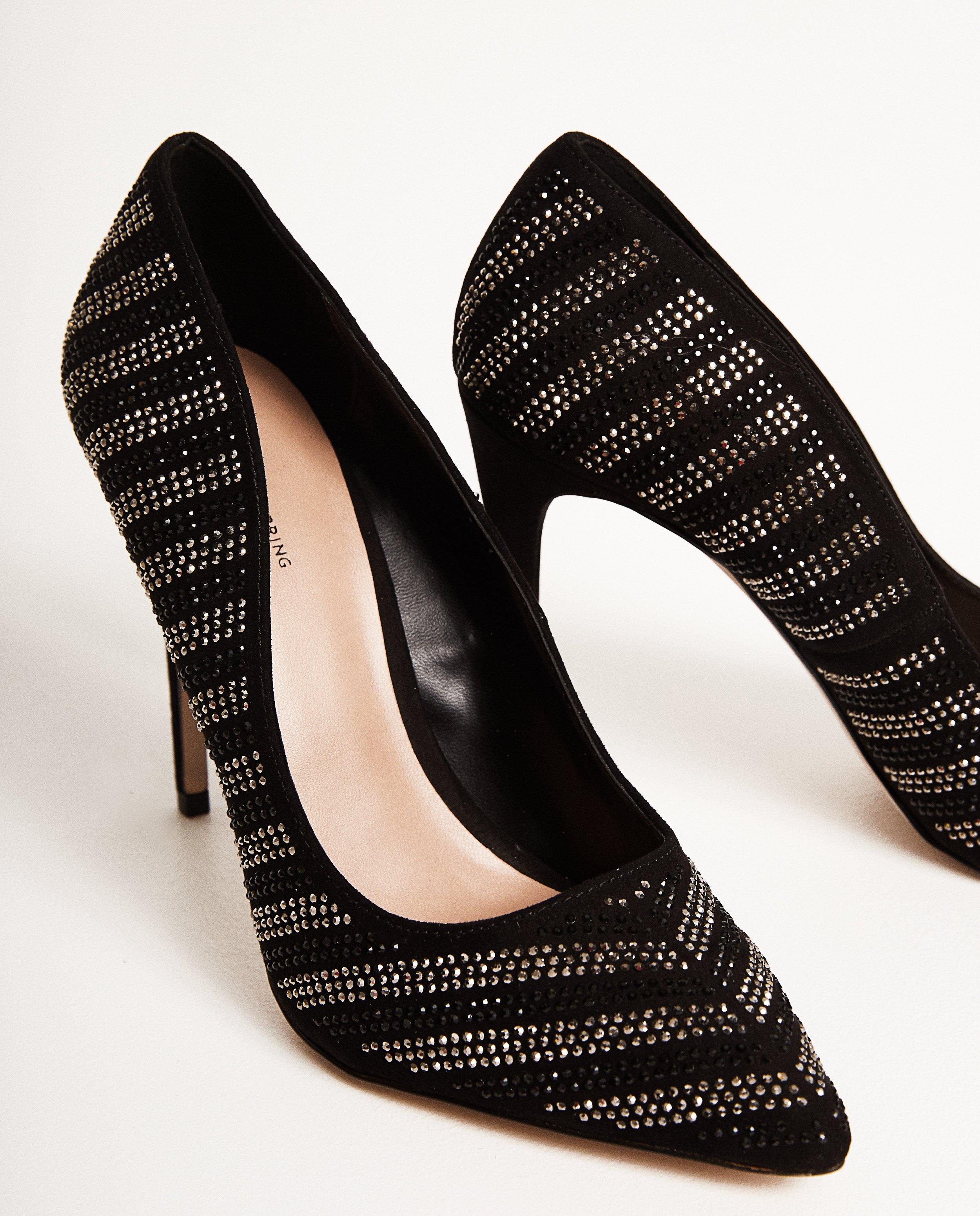 Schoenen - Zwarte hakken met steentjes