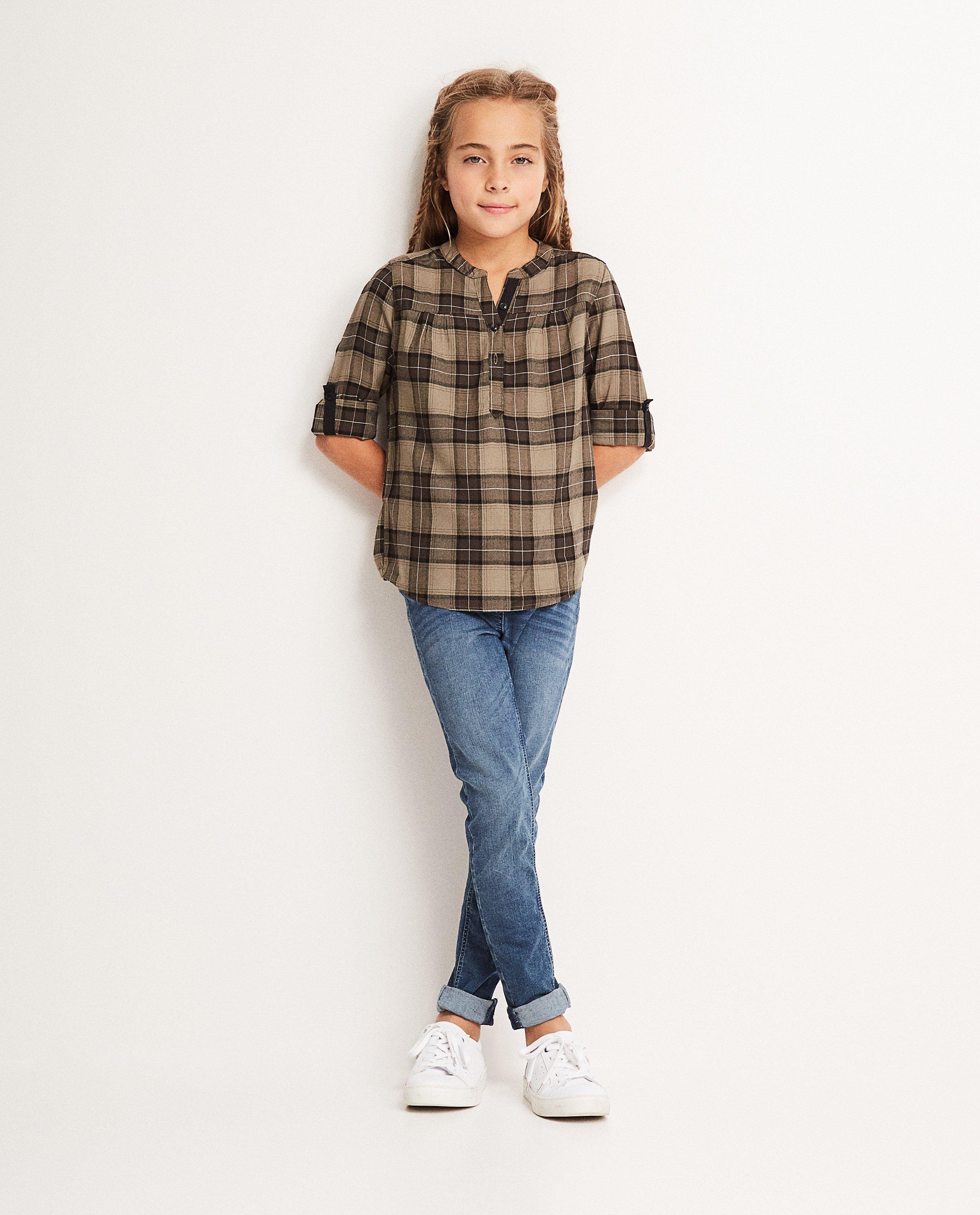 Geruite blouse - Product Detail - khaki - afbeelding nummer 1