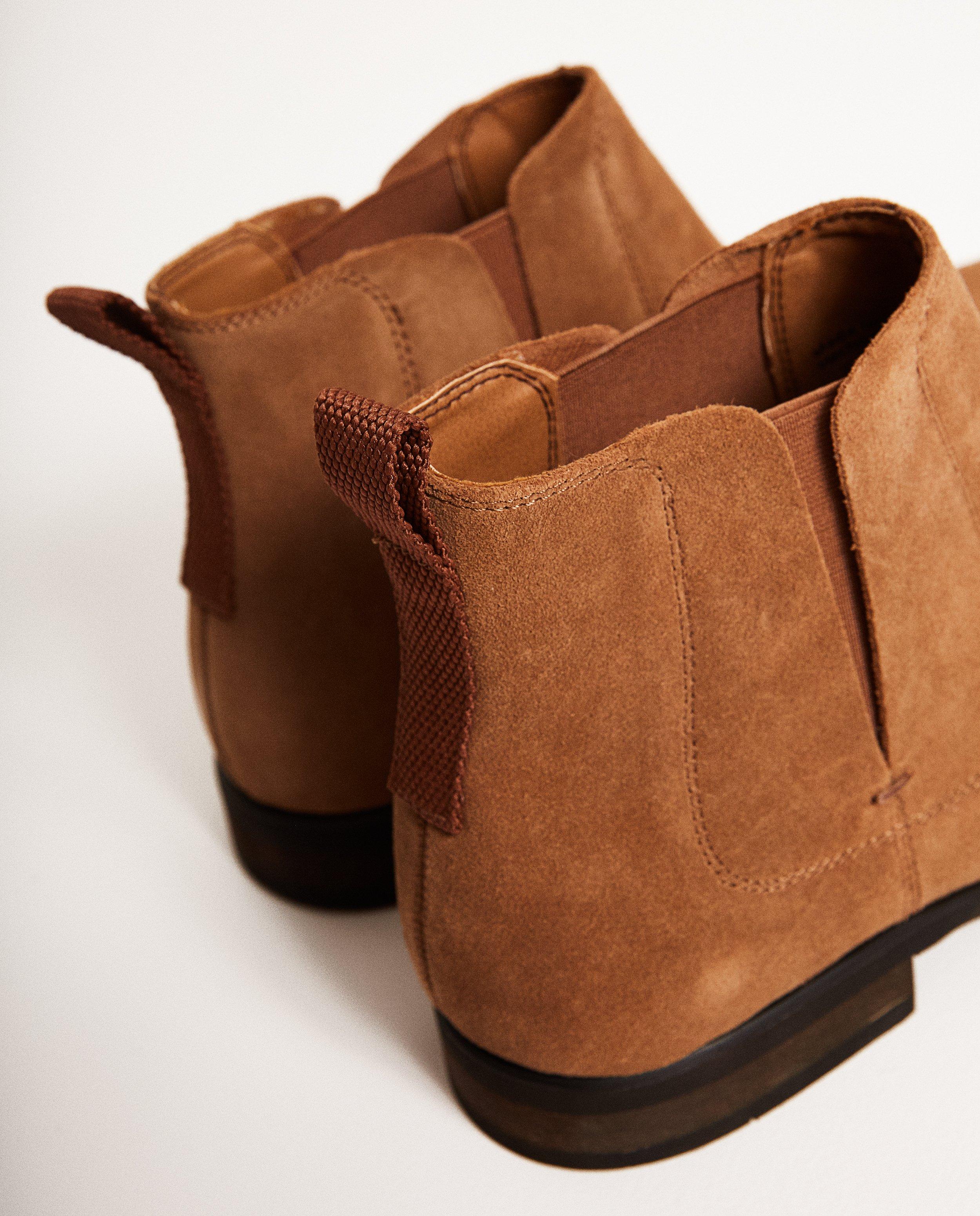 Schoenen - Suède boots in camel