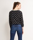 Hemden - Zwarte polkadot blouse