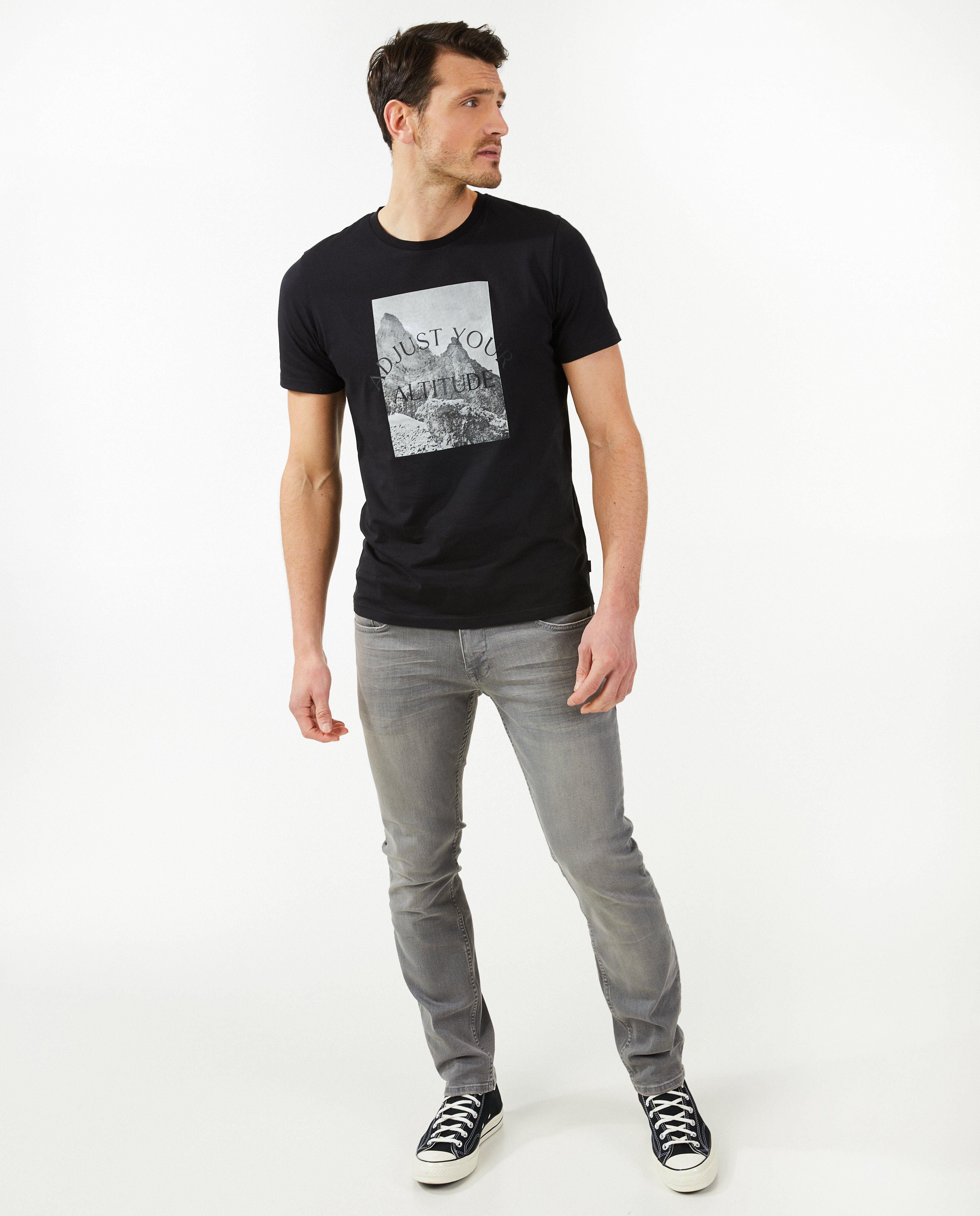 Jeans - Lichtgrijze jeans, slim fit