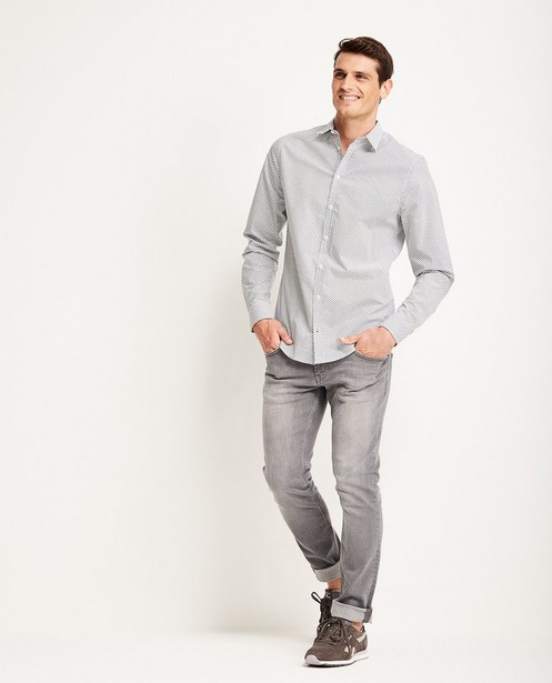 Jeans gris clair slim fit Smith - délavé - JBC