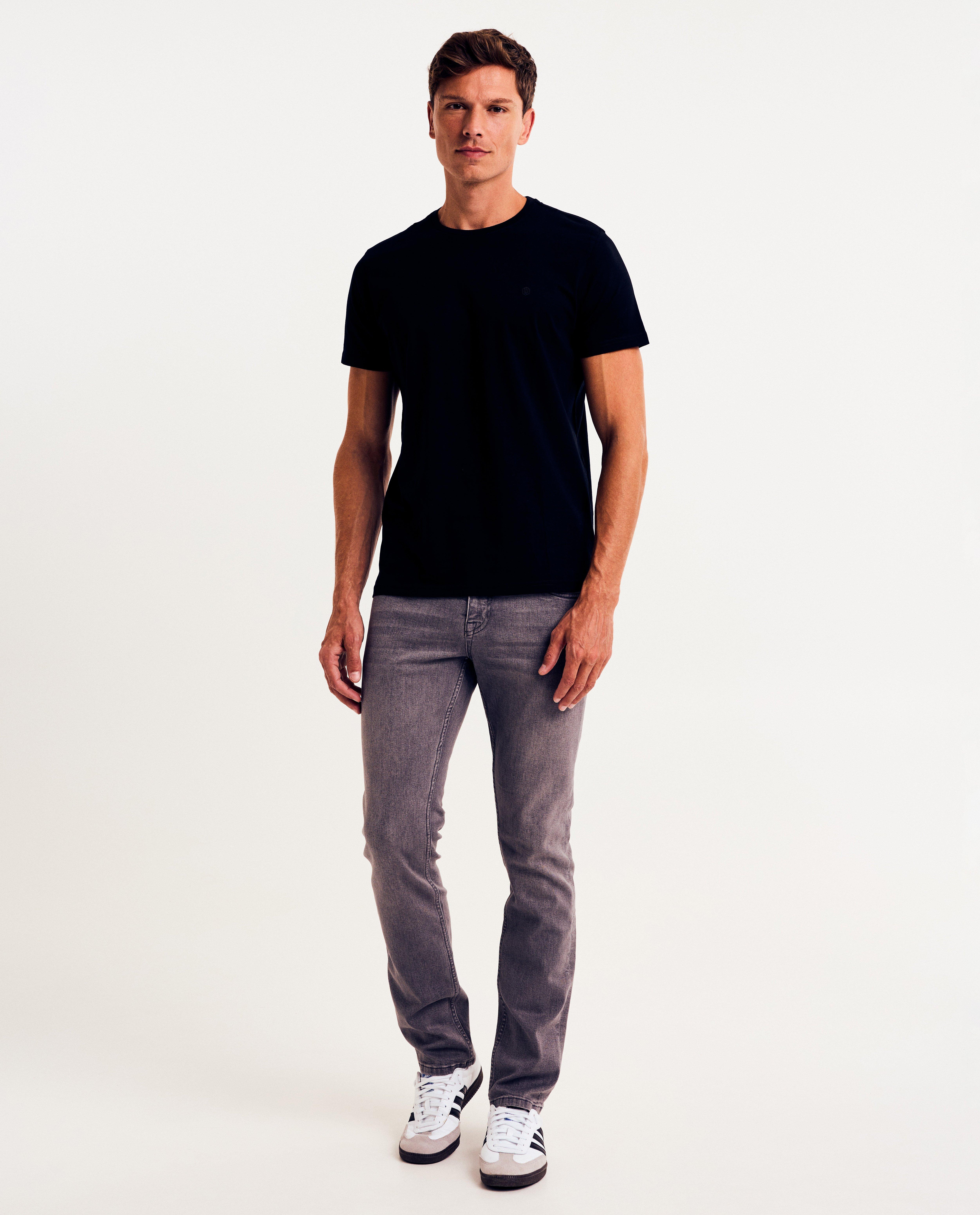Lichtgrijze jeans slim fit Smith