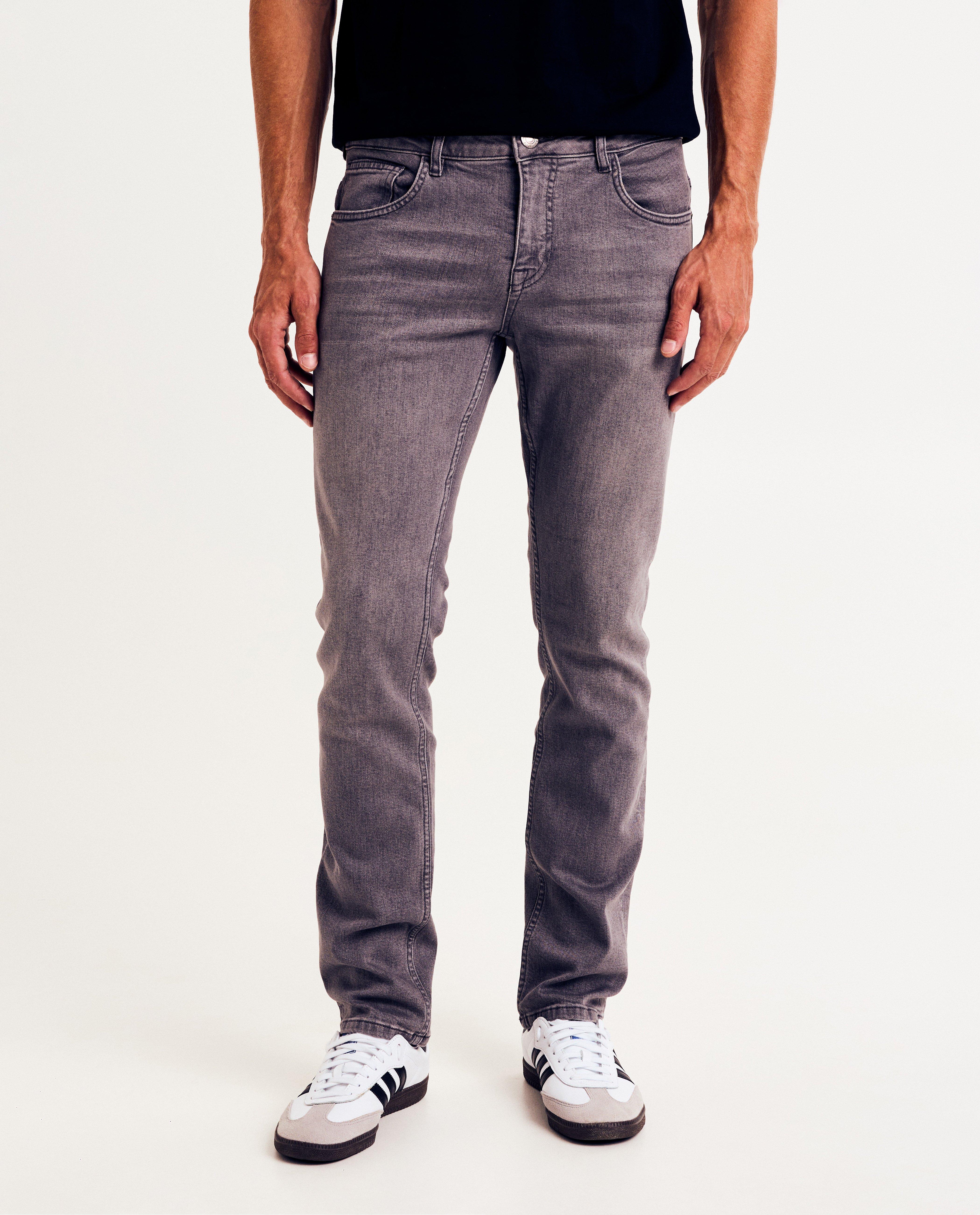 Jeans - Lichtgrijze jeans, slim fit