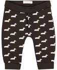 Pantalon molletonné - gris foncé, imprimé de chiens - Newborn 50-68