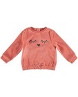 Oudroze sweater - met borduursel - Newborn 50-68