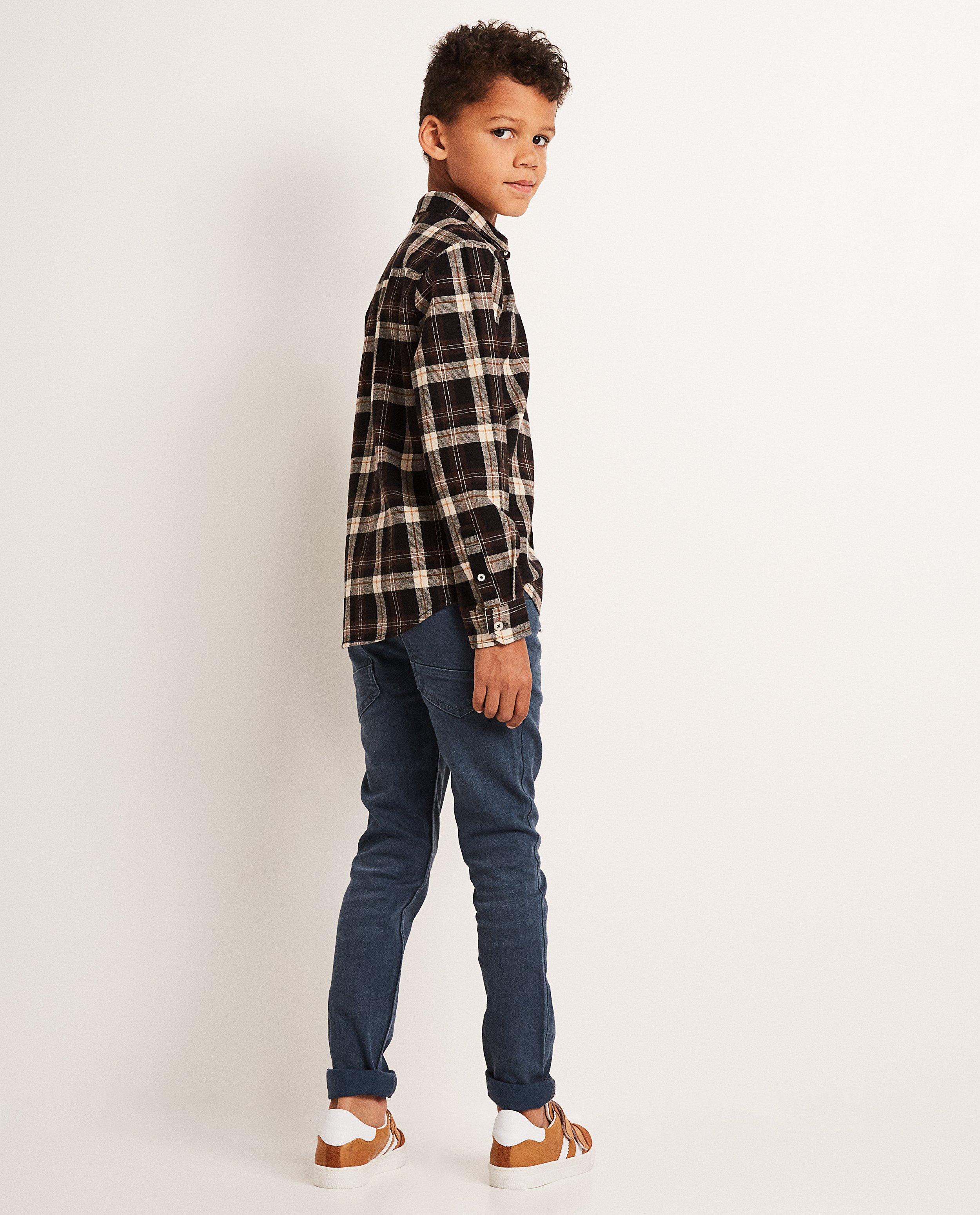 Chemise carreaux 7-14 ans - D&eacute;tails du produit - brun fonc&eacute; - image num&eacute;ro 2