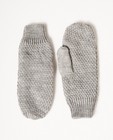 Moufles en tricot - en gris clair - Pieces