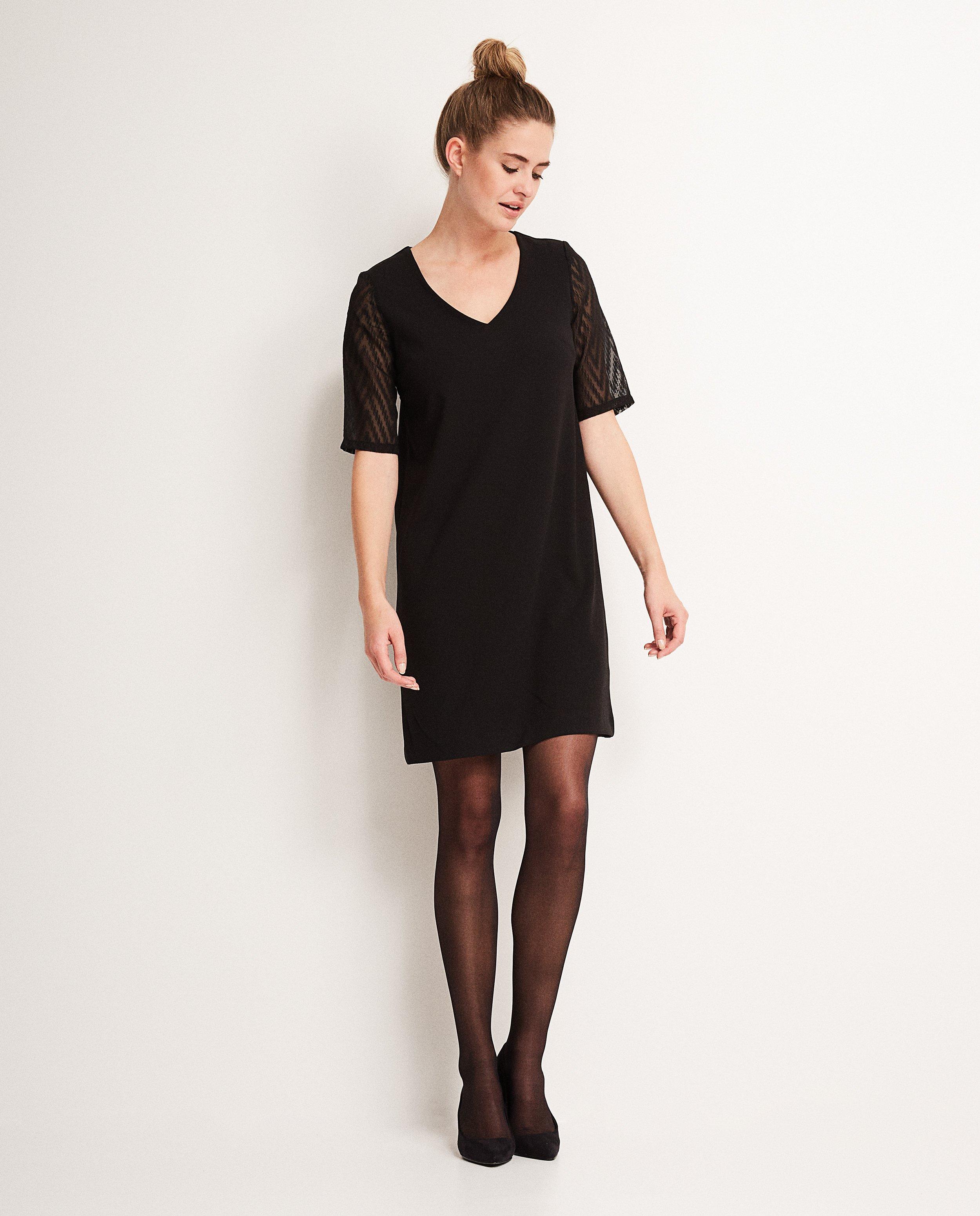 Robe &agrave; manches en dentelle - D&eacute;tails du produit - noir - image num&eacute;ro 1