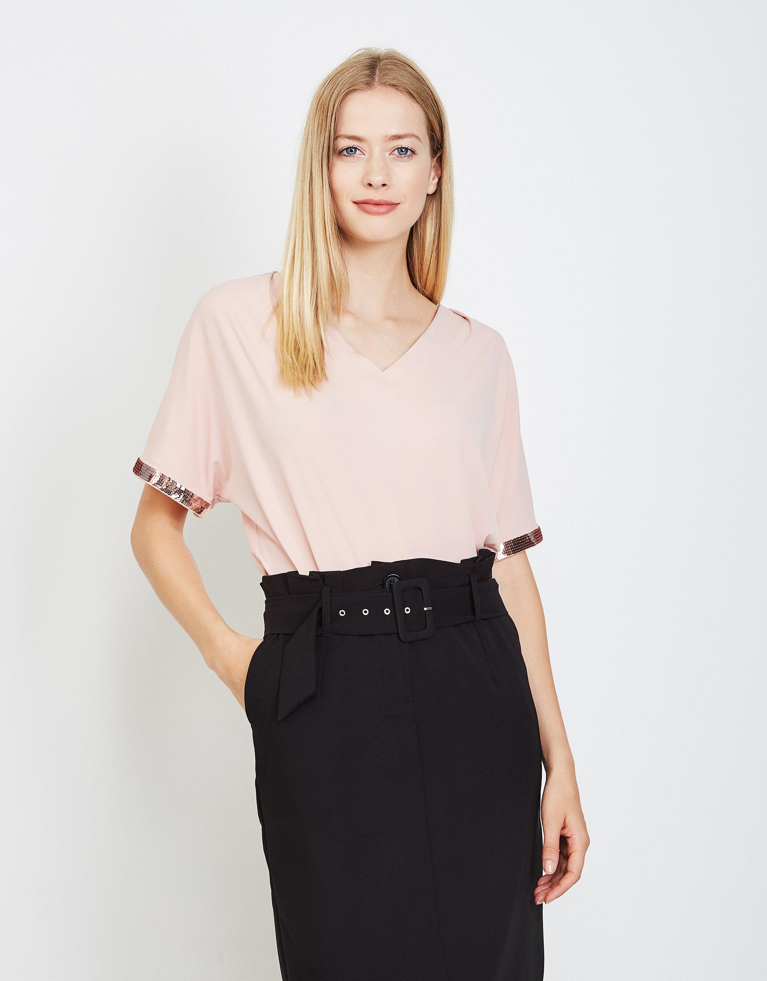 T-shirt met pailletten - Product Detail - lichtroze - afbeelding nummer 2