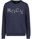 Sweater met opschrift - in donkerblauw - JBC