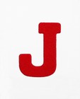 Lettre J rouge - grande - en fil bouclette rouge - JBC