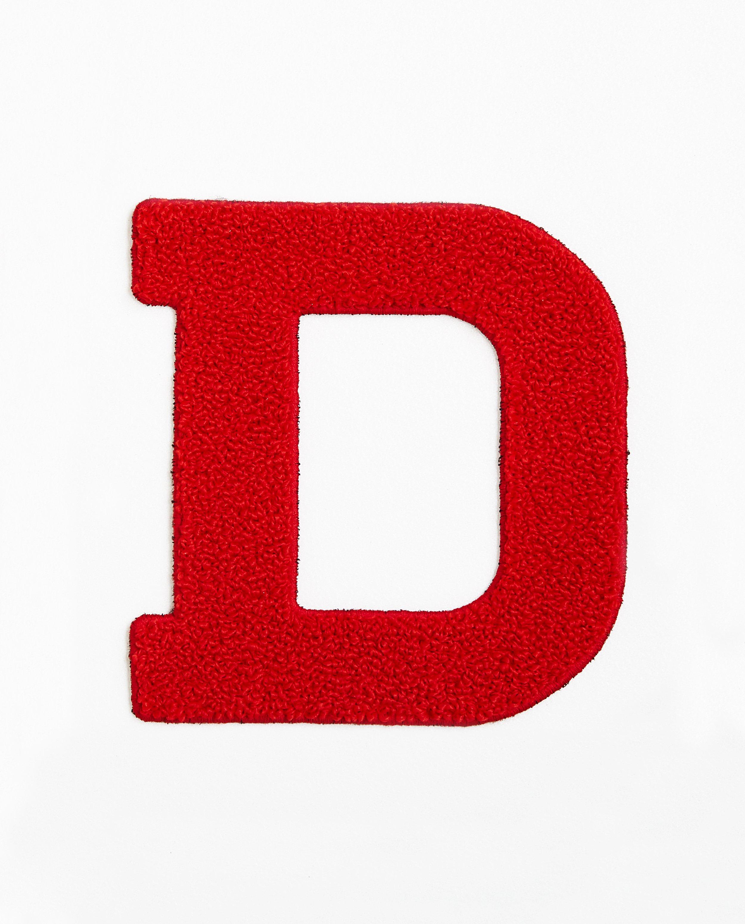 Rode letter D - klein - Maat 92 tot 134 - JBC