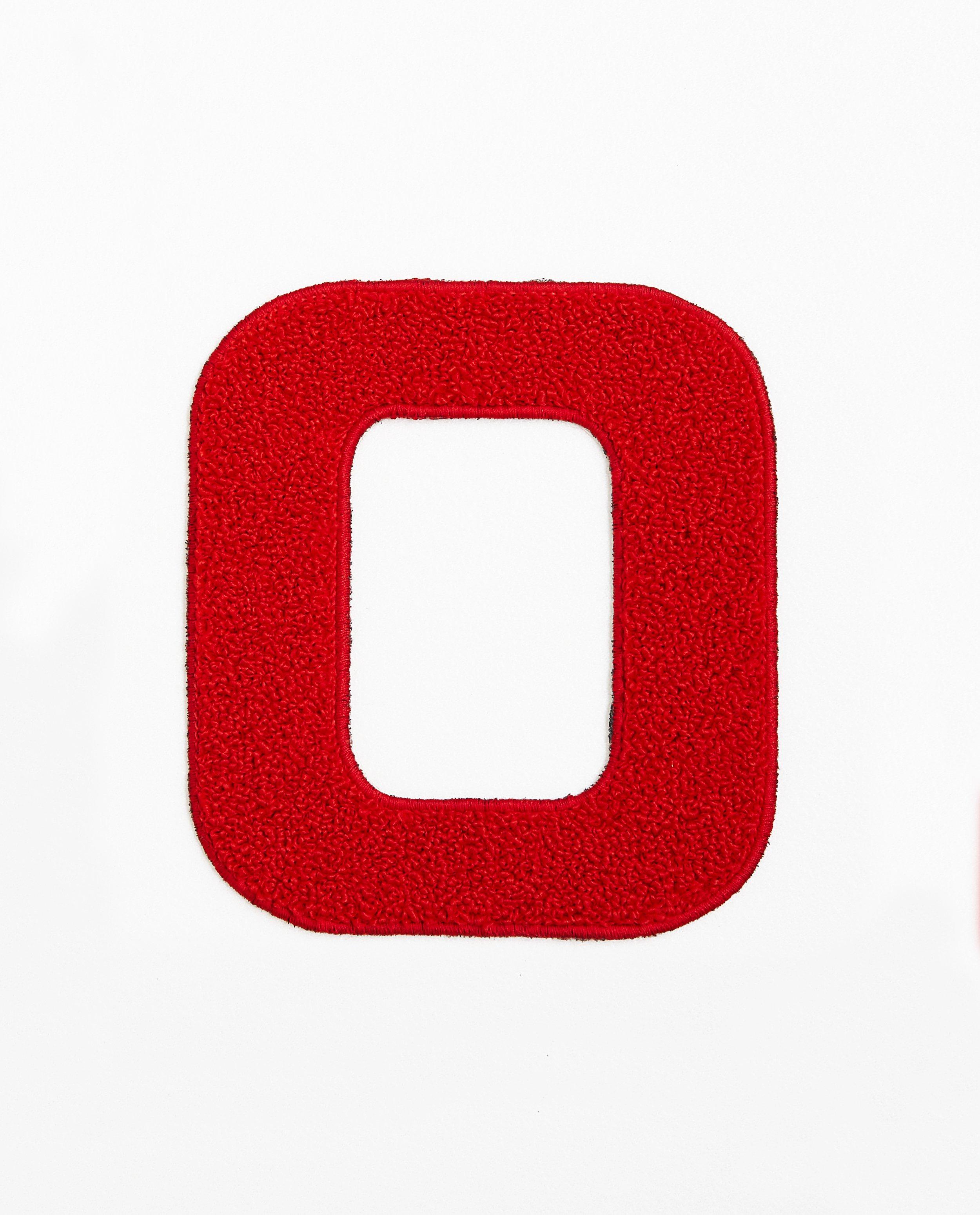 Rode letter O - klein - Maat 92 tot 134 - JBC