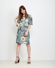 Blauwgrijze viscose jurk - met florale print - JBC