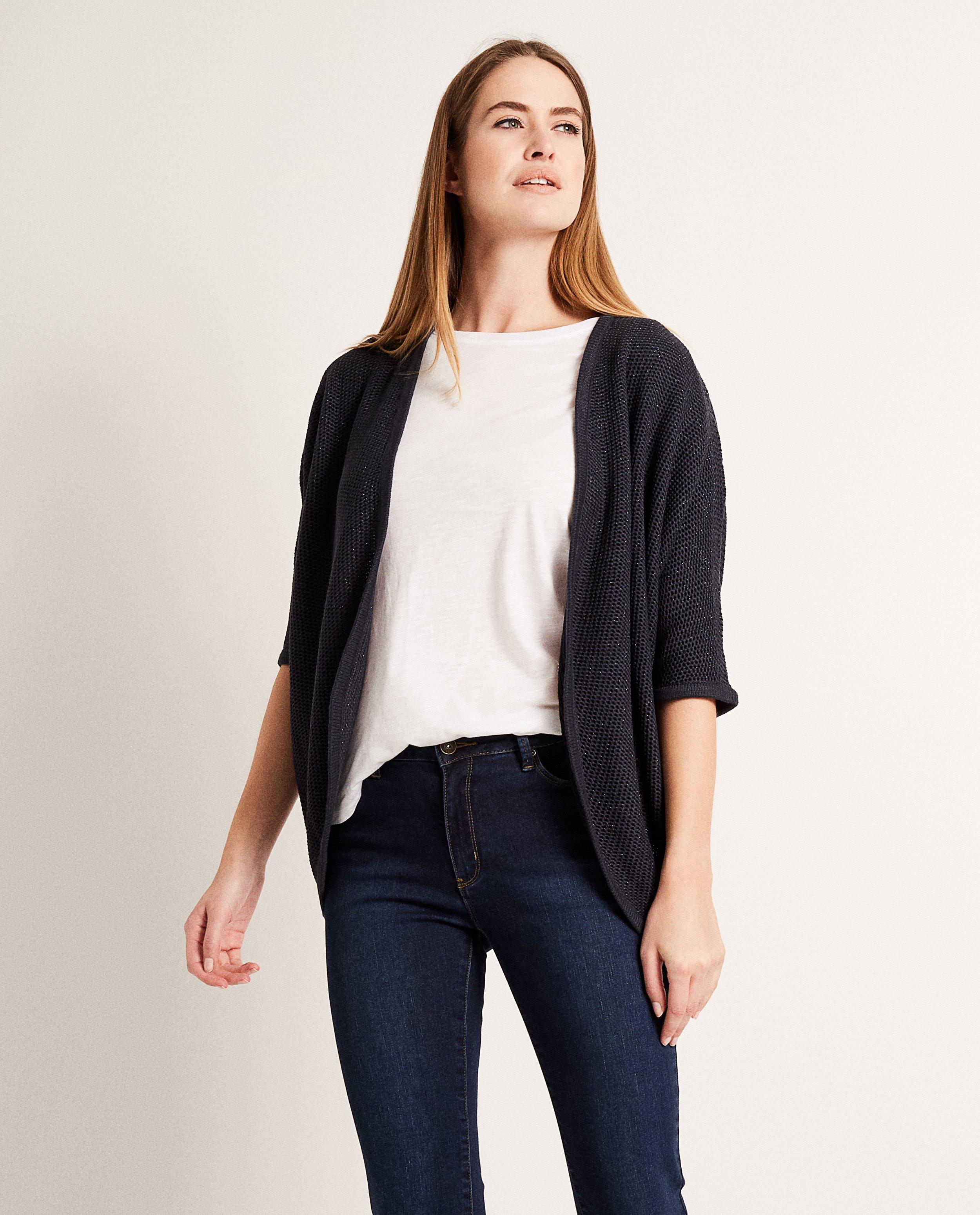 Cardigans - Gebreid vest met metaaldraad