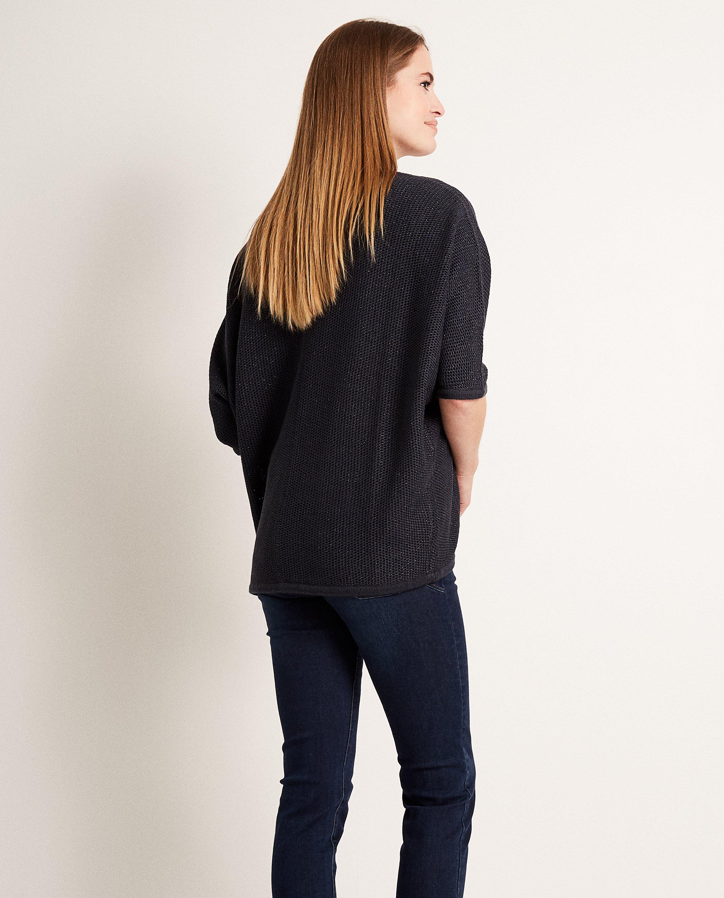 Cardigans - Gebreid vest met metaaldraad