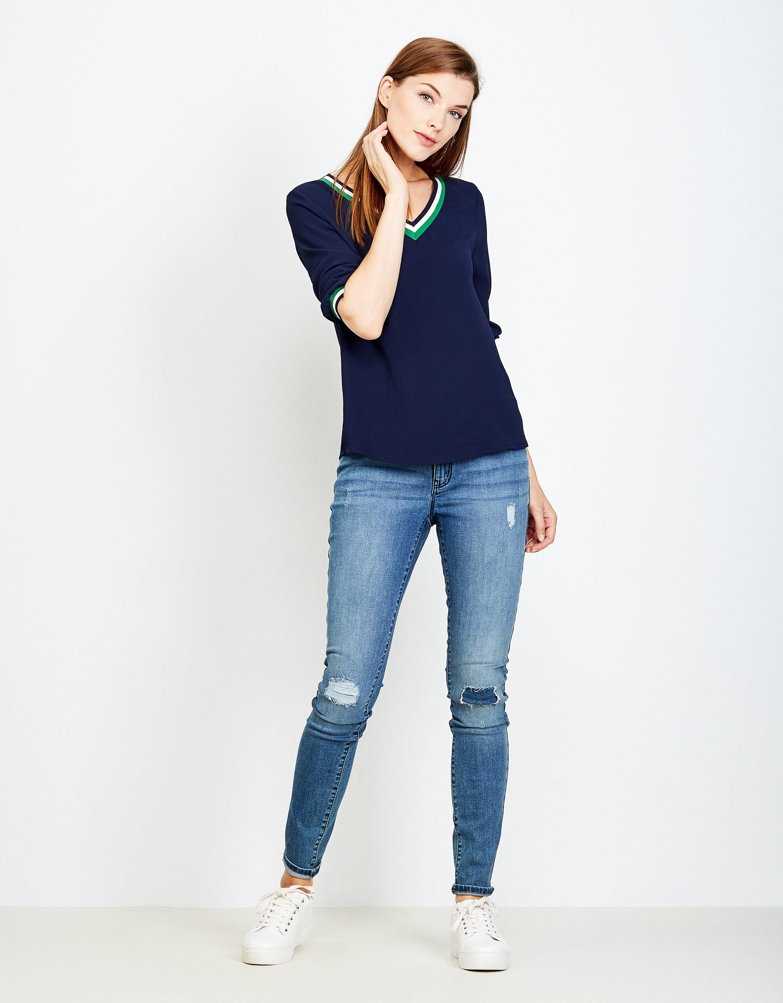 Sportieve blouse - in nachtblauw - JBC