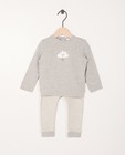 Set van sweater en meegroeibroekje - met strepenprint - Newborn 50-68