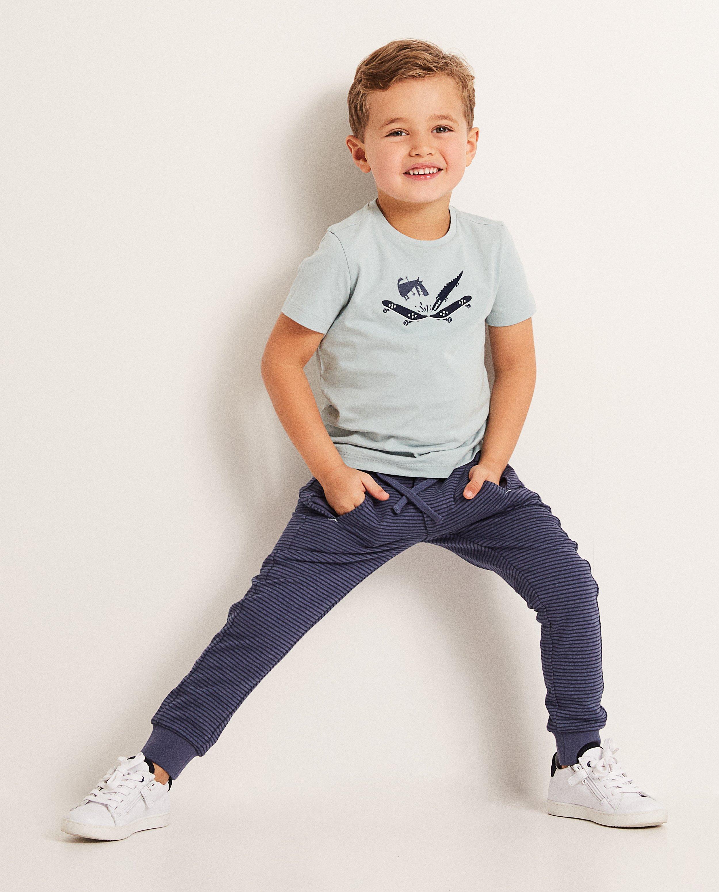 Pantalon molletonné rayé - en coton - JBC