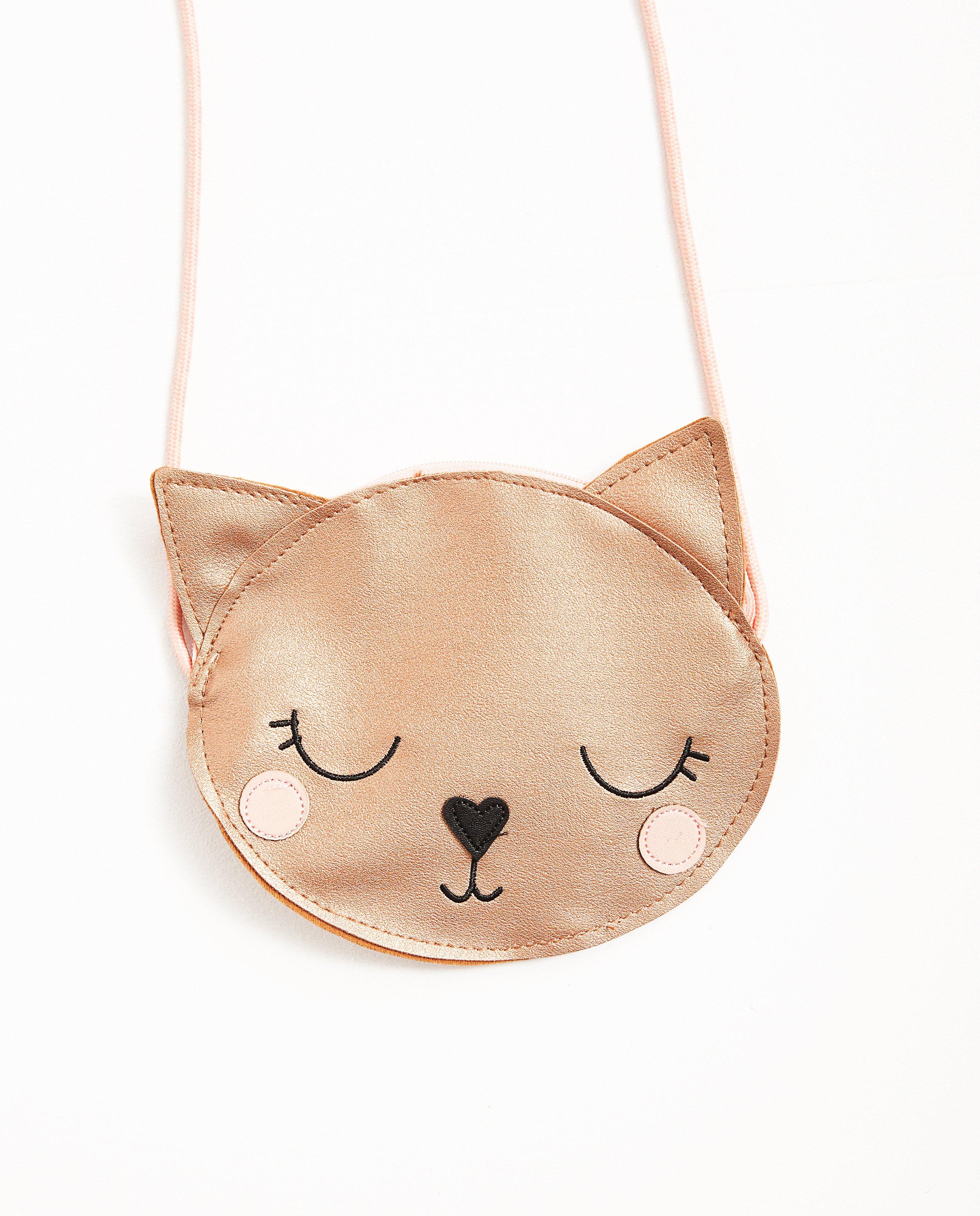 Sac métallisé rose - forme de chat - JBC