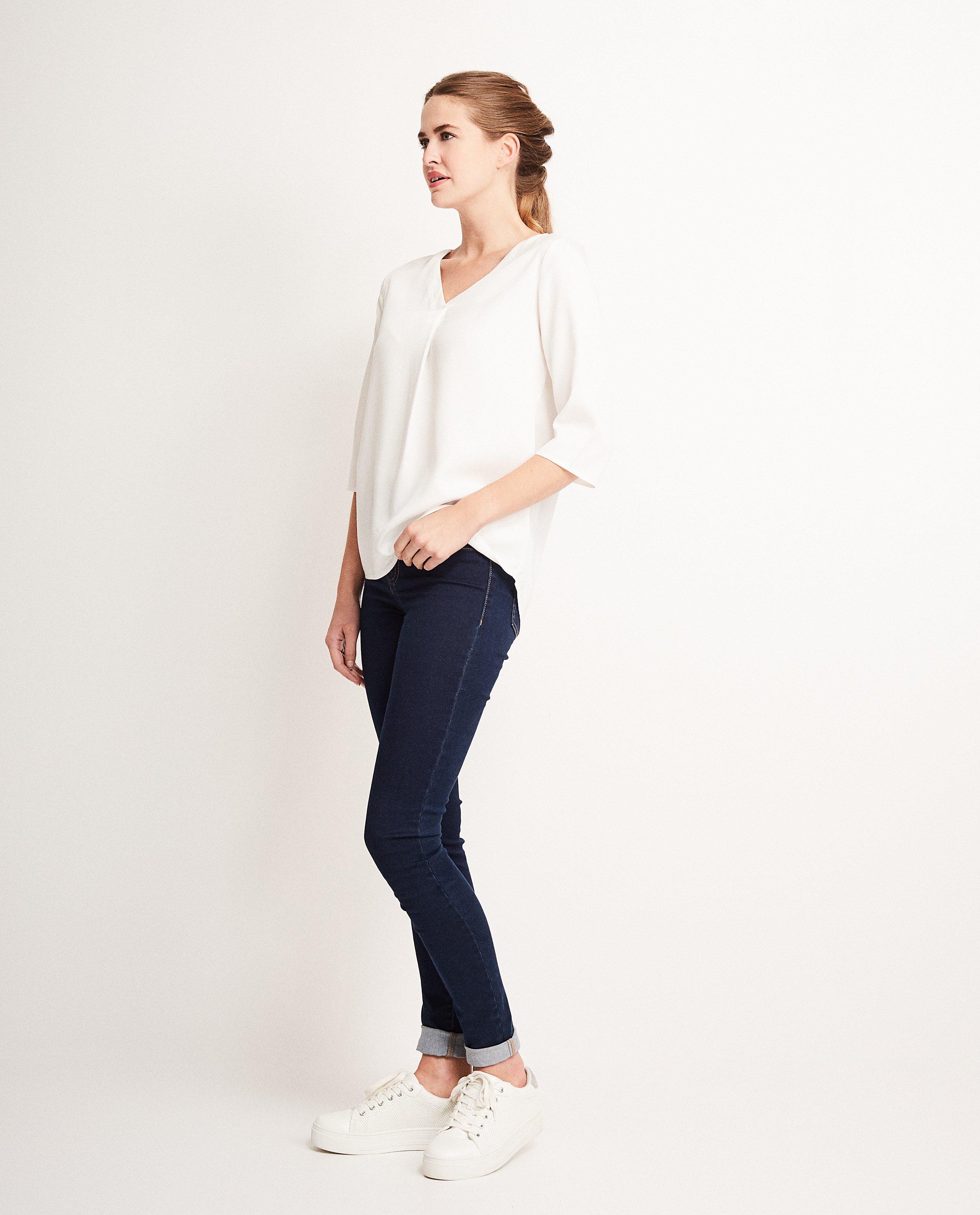 Blouse en viscose - col en V - JBC
