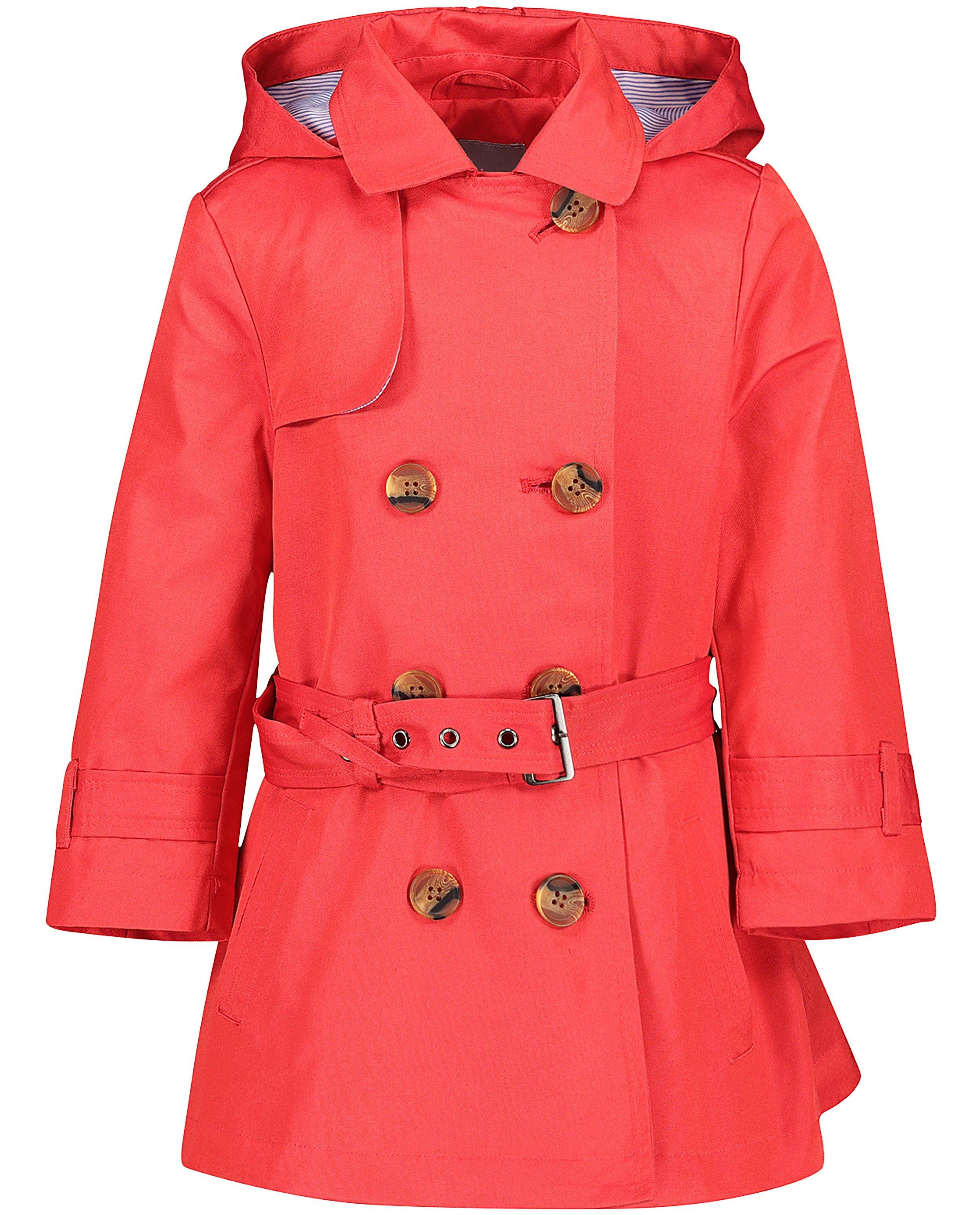 Jassen - Rode trenchcoat met kap