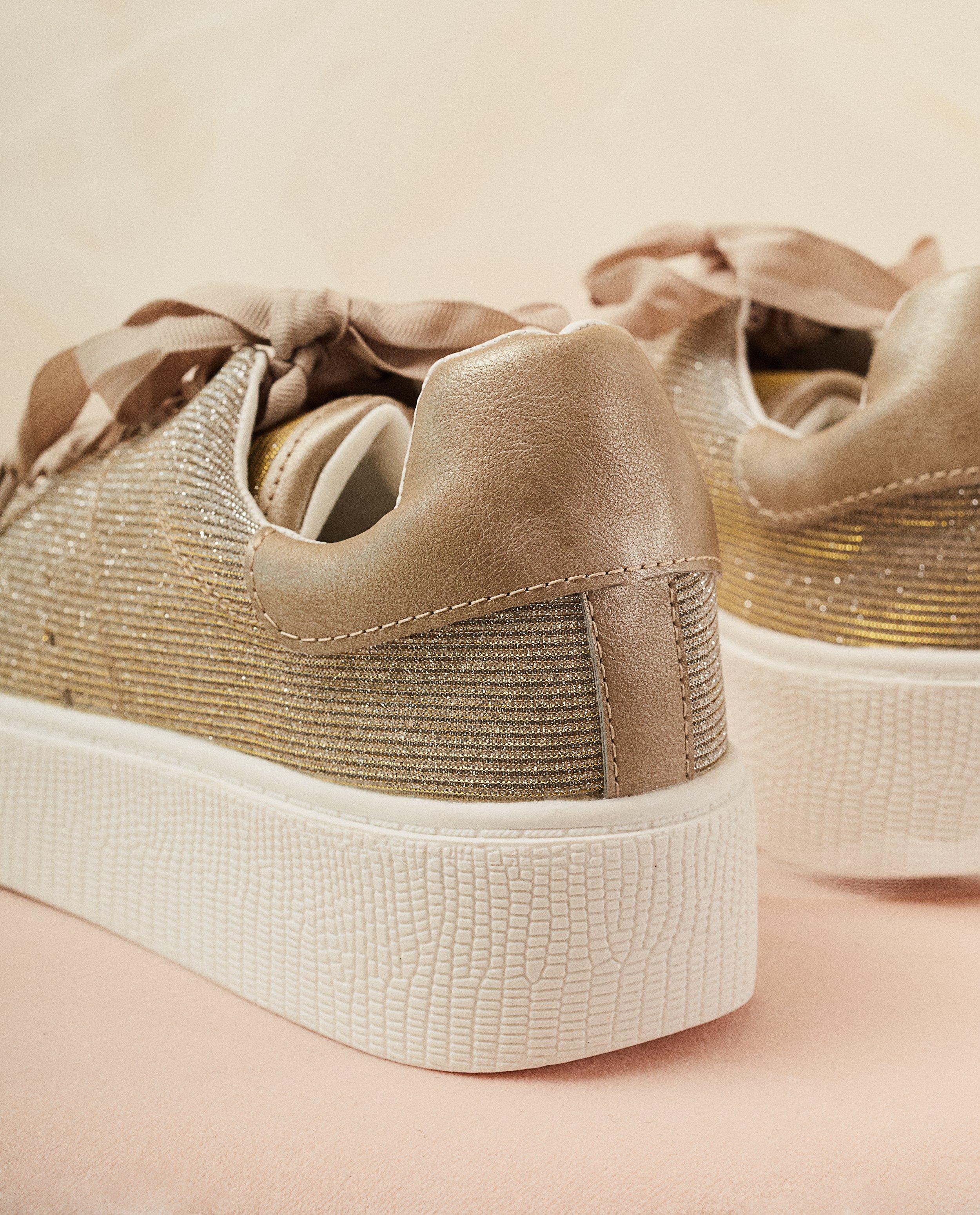 Baskets compens&eacute;es communion - D&eacute;tails du produit - jaune claire - image num&eacute;ro 2