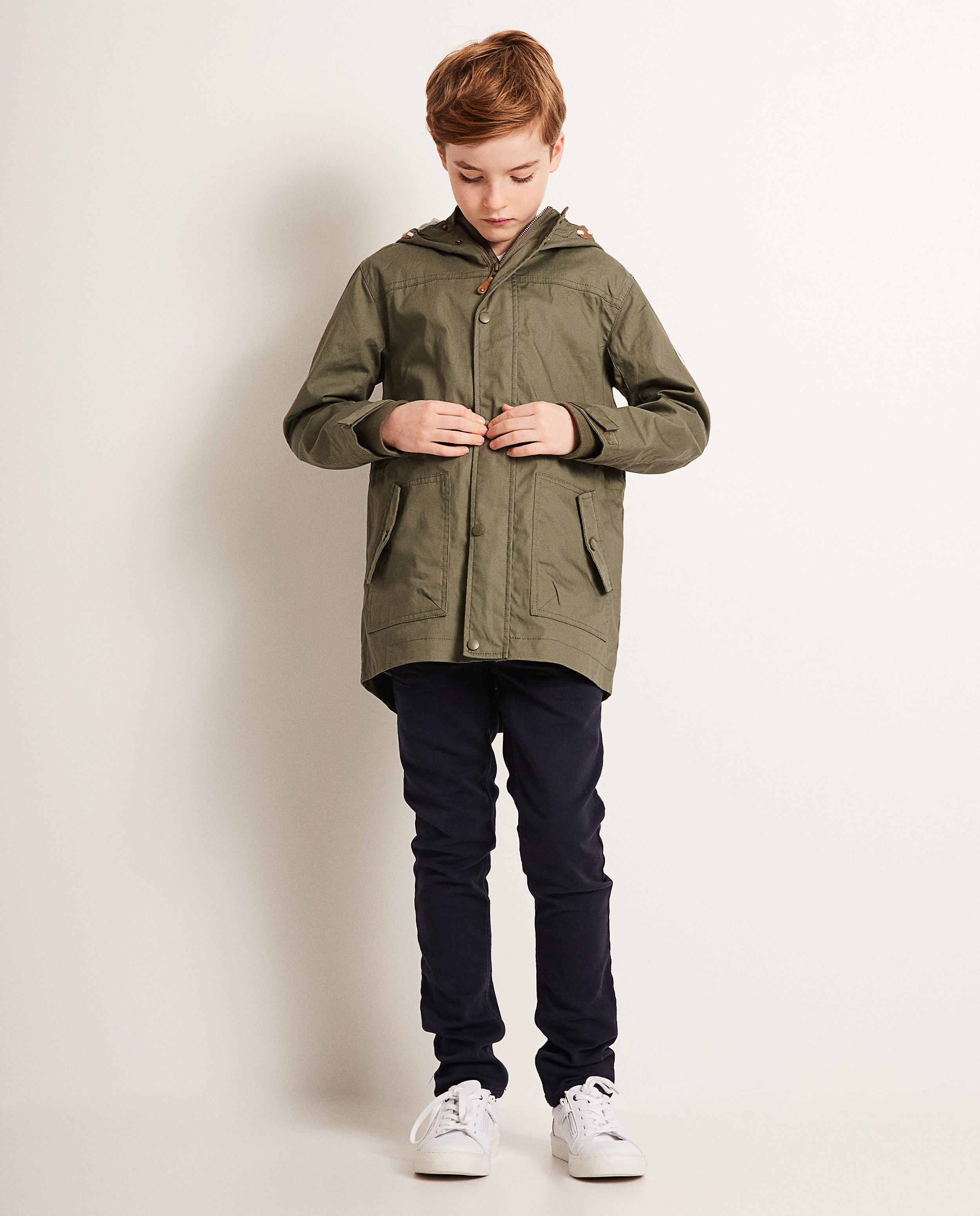 Stoffen parka, 7-14 jaar - met patch op de mouw - JBC