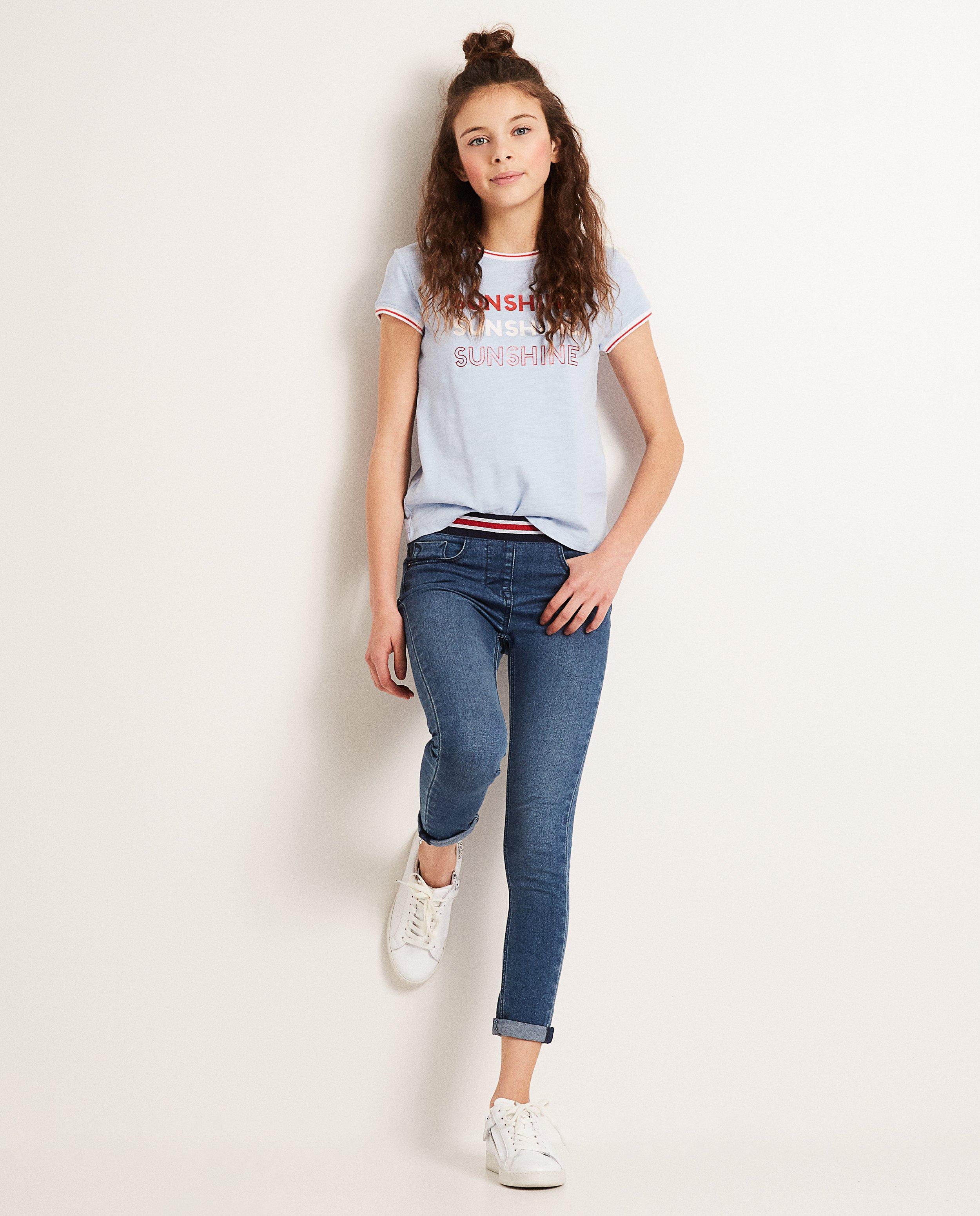 Jeggings taille élastique - écussons et léger délavage - JBC