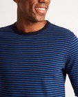 T-shirts - Blauwe longsleeve met strepen