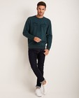 Donkergroene sweater - met rendierprint - JBC