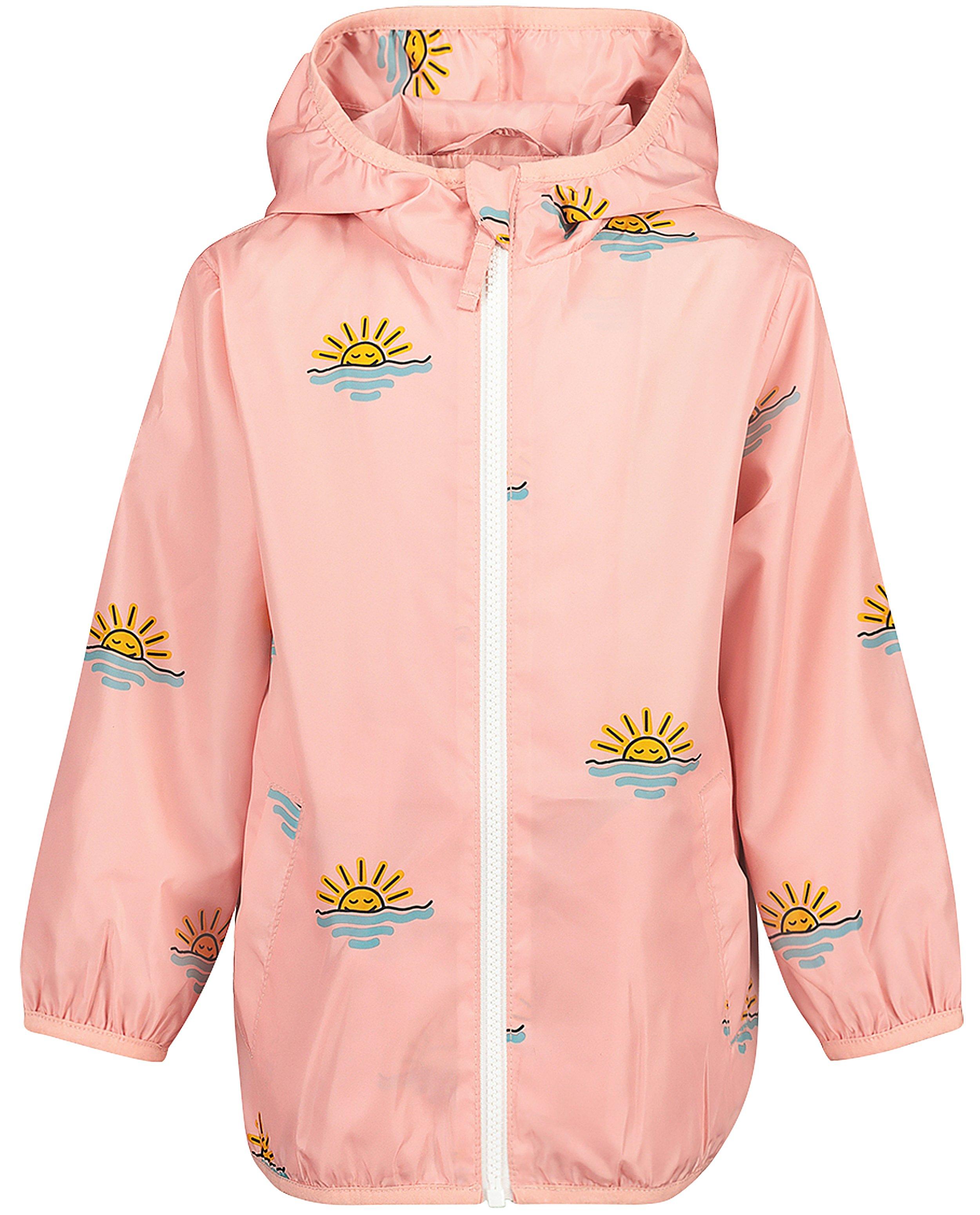 Jassen - Lichtroze regenjas met print