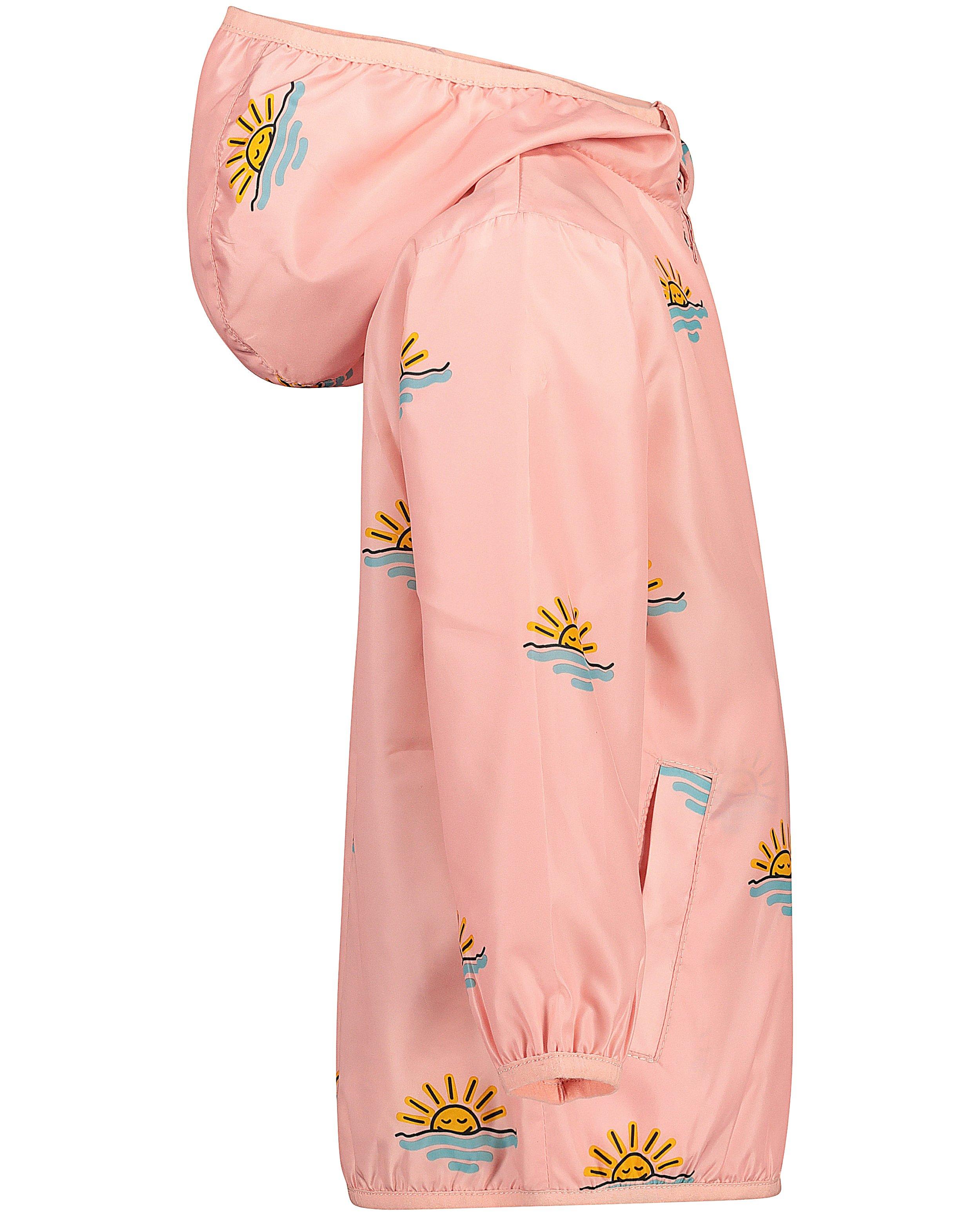 Jassen - Lichtroze regenjas met print