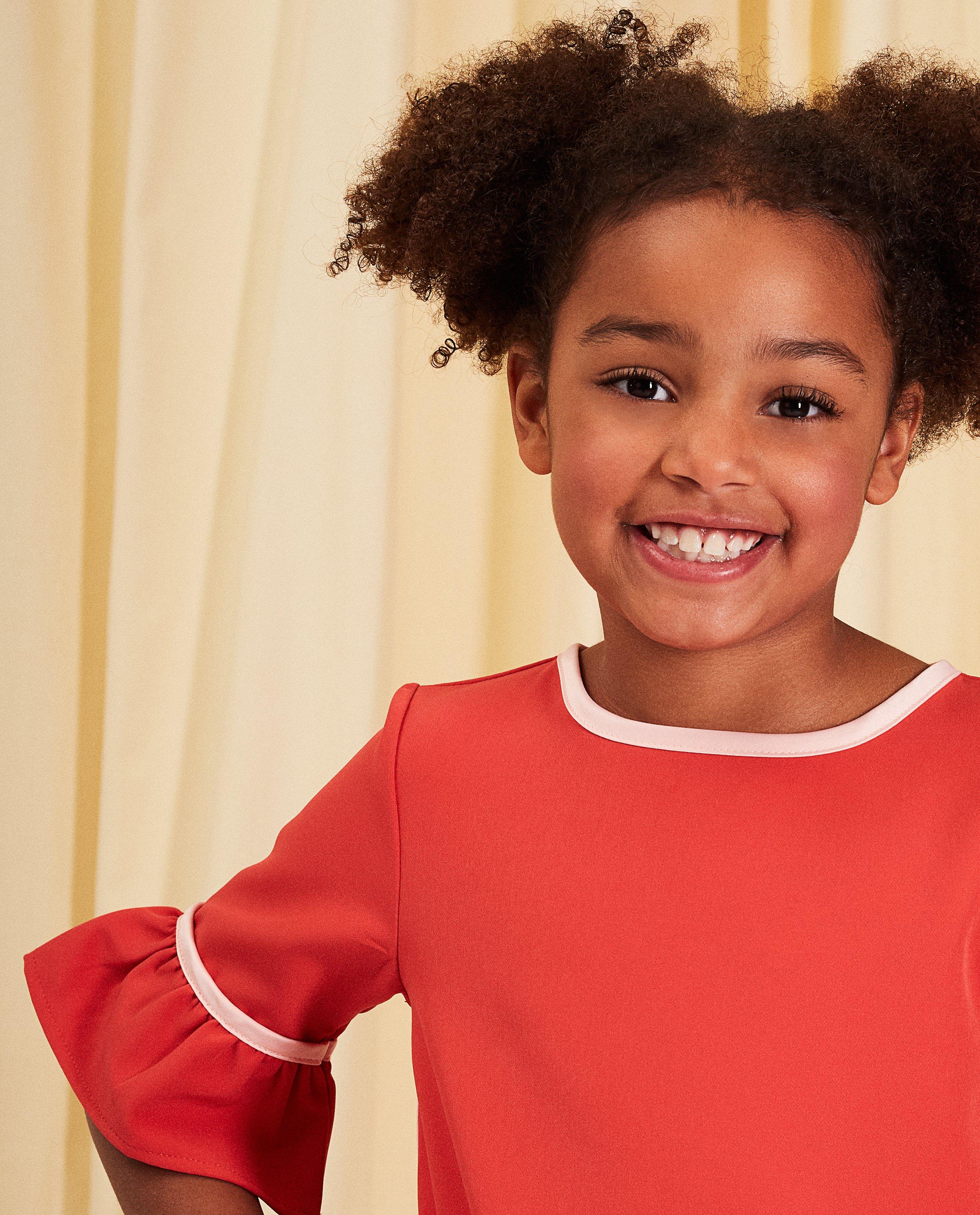 Jurk met ruches communie - Product Detail - lichtrood - afbeelding nummer 2