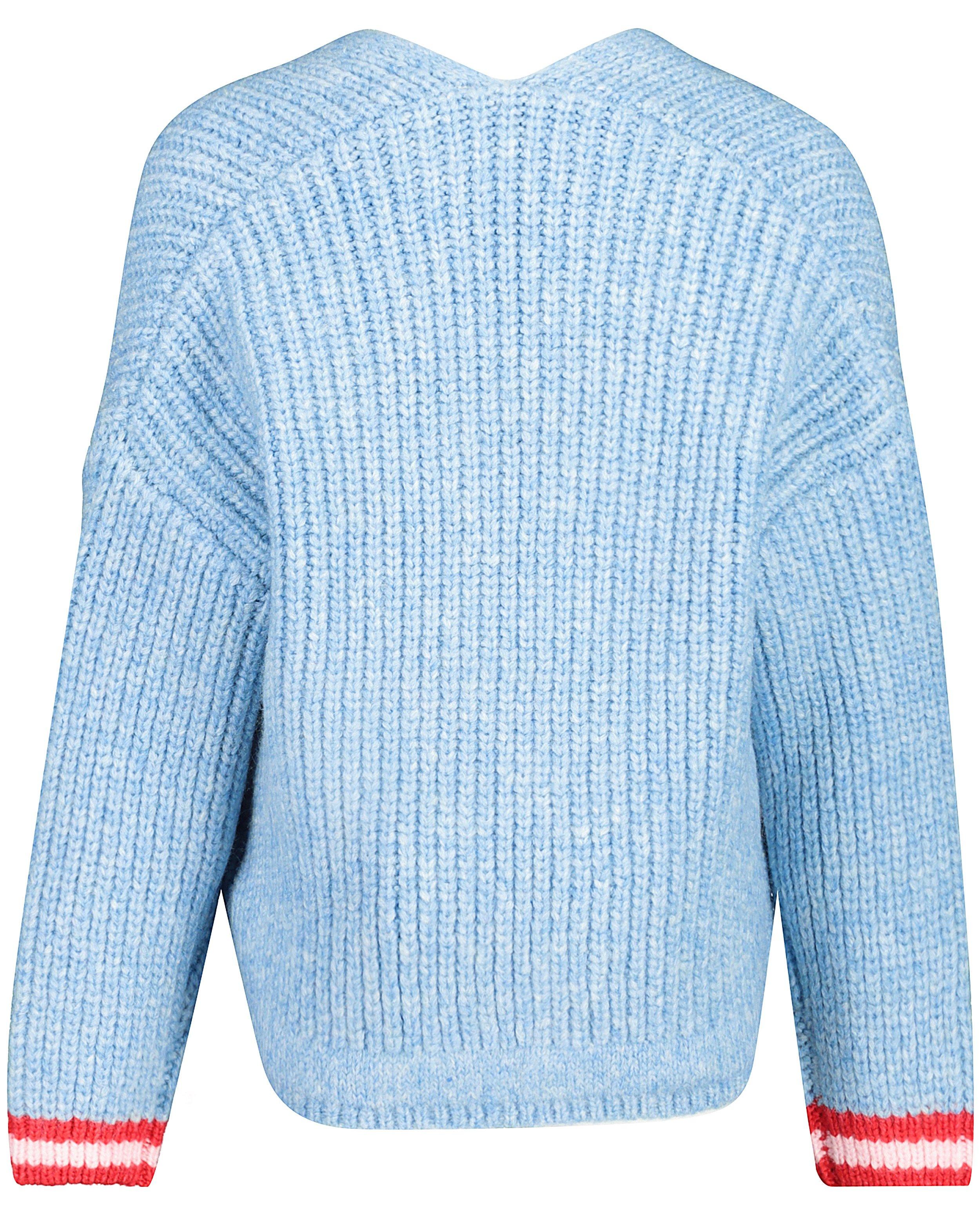 Gilet bleu clair en laine m&eacute;lang&eacute;e - D&eacute;tails du produit - bleu clair - image num&eacute;ro 4