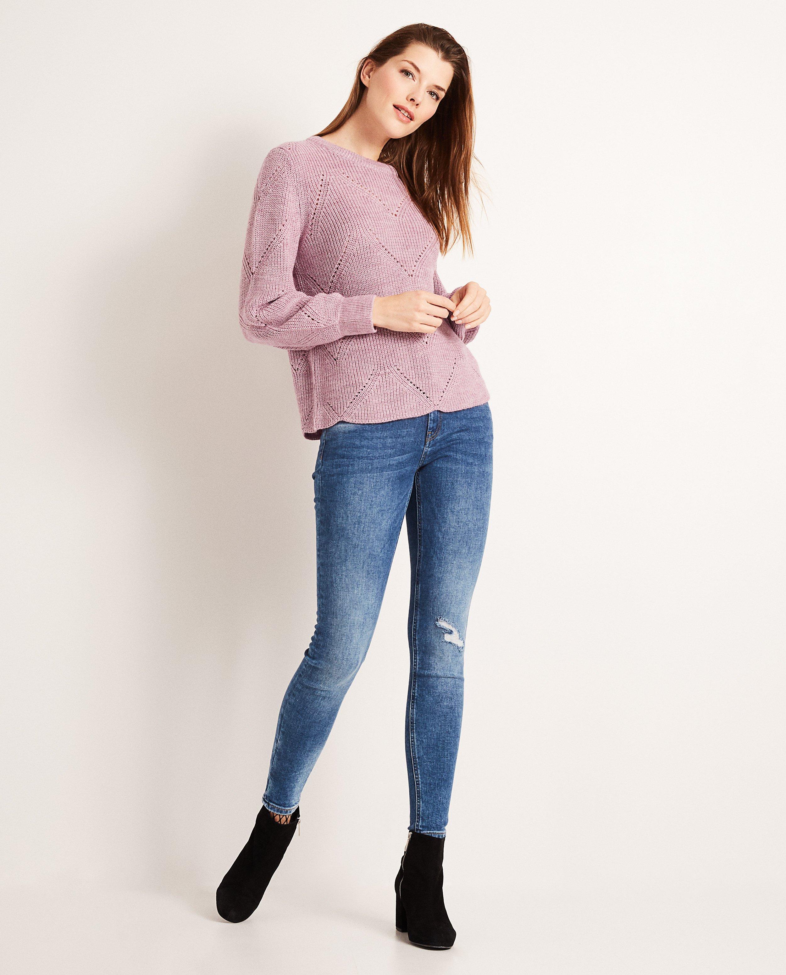 Destroyed skinny jeans FAYE - met wassing - JBC