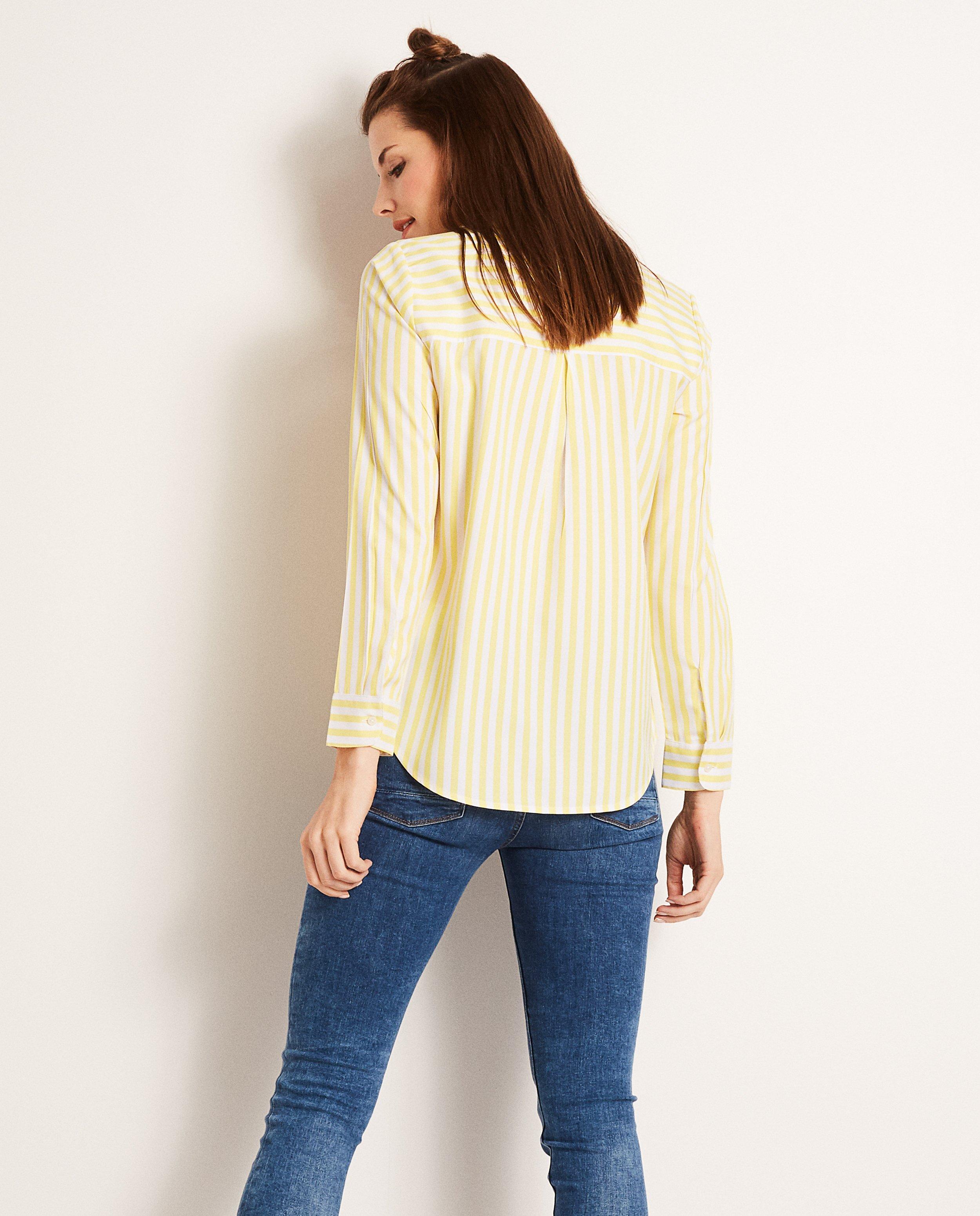 Hemden - Gestreept viscose hemd